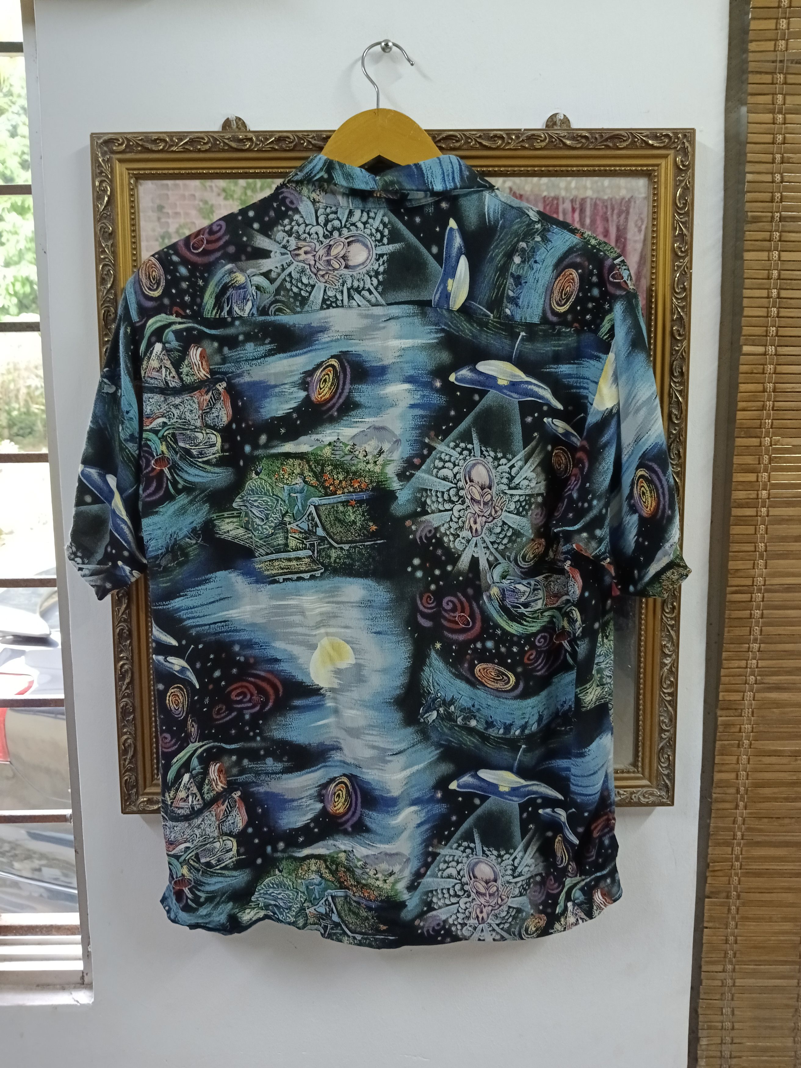 Japanese Brand RAYON WAYNE ALLIEN MOTIF Size US M / EU 48-50 / 2 - 4 Thumbnail