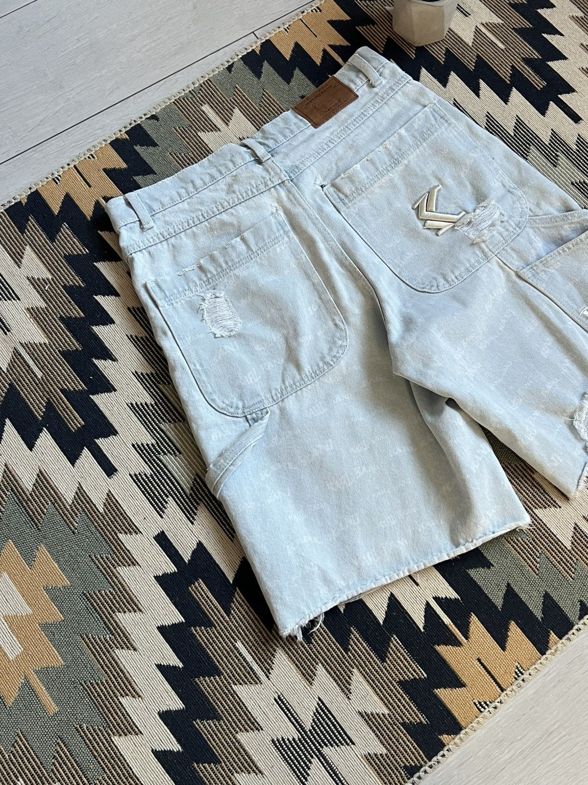 Other Vintage Karl Kani Denim Baggy Rap Shorts Size US 30 / EU 46 - 2 Thumbnail
