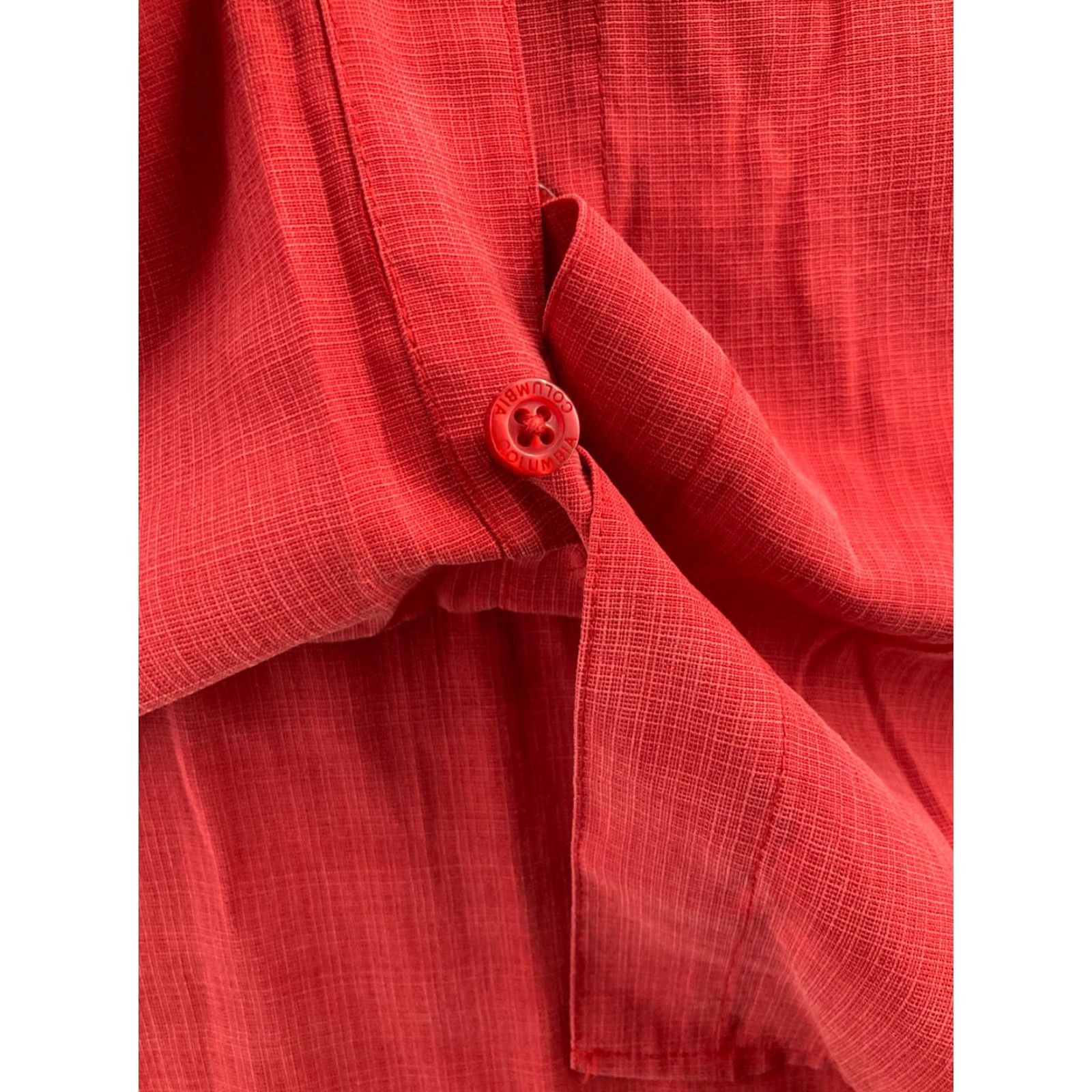 Vintage Columbia Shirt Mens Large Red Hiking Outdoors Summer Size US L / EU 52-54 / 3 - 2 Thumbnail