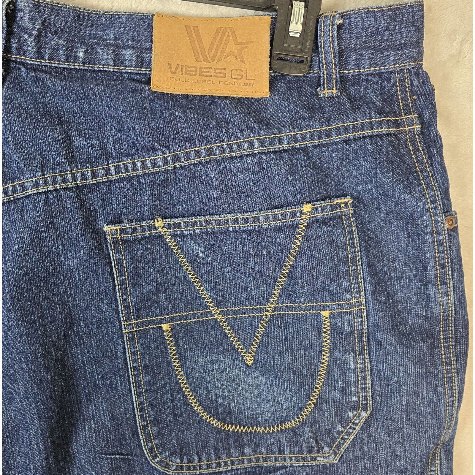 Other Vibes Gold Label GL Men's Denim Shorts 42 Skater Y2K Baggy Size US 42 / EU 58 - 3 Thumbnail