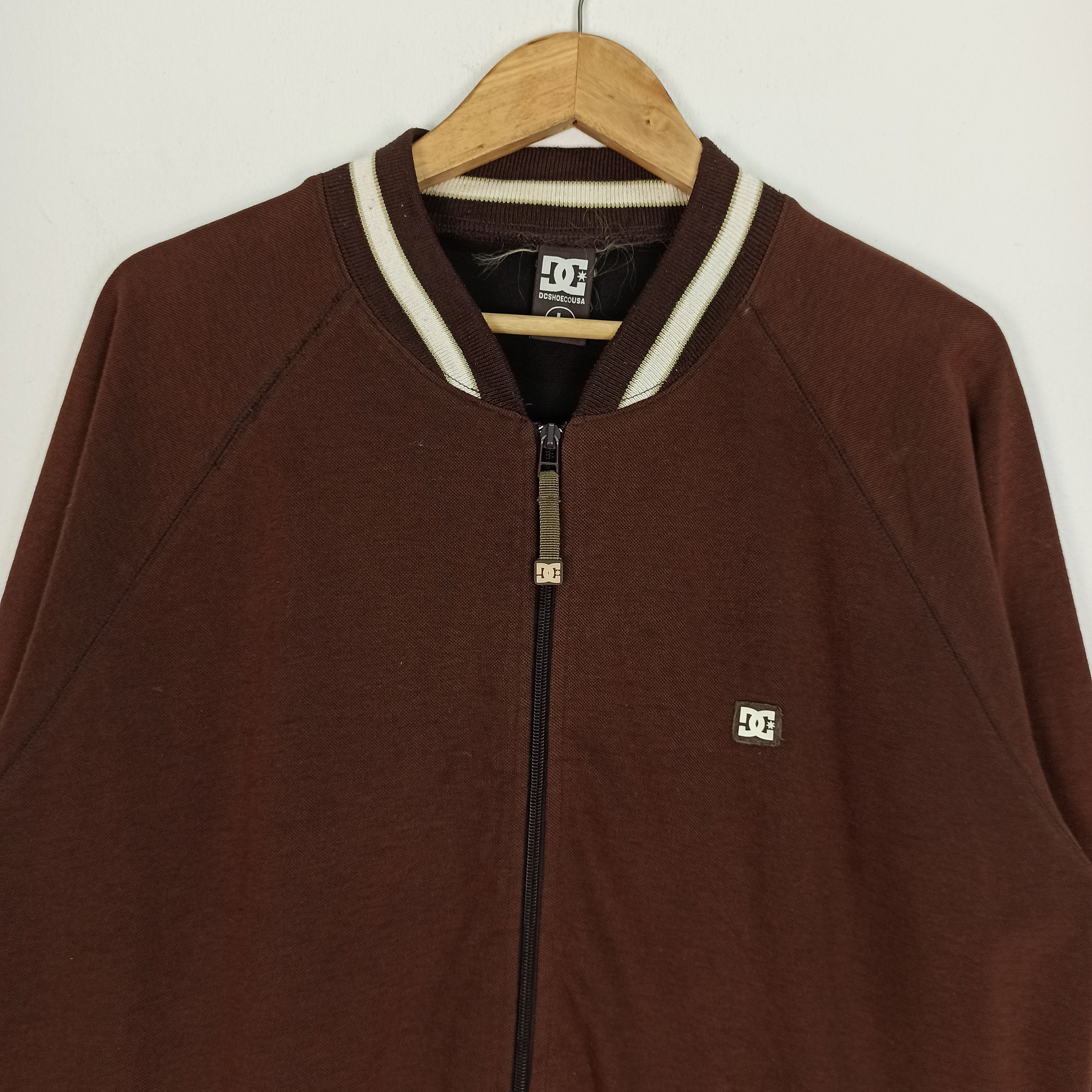 DC Rare Dc Shoes Sweater Zipper Brown Small Logo Size US L / EU 52-54 / 3 - 3 Thumbnail
