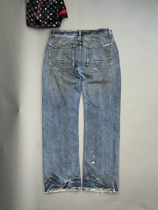 Rick Owens Super Rare Rick Owens SLAB Denim Muddy Flare Cargo Jeans ...