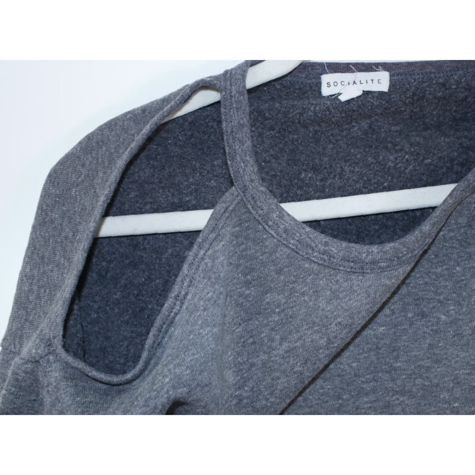 Vintage SOCIALITE Blouse Shirt Womens Regular Gray Long Sleeve Tunic Size S Size S / US 4 / IT 40 - 4 Thumbnail