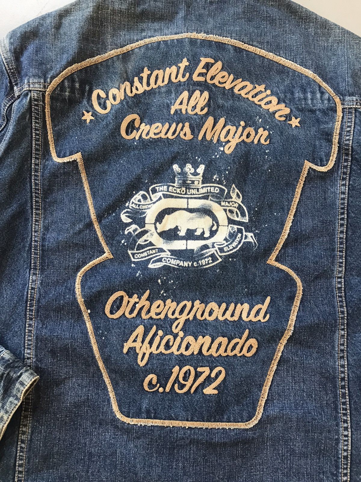 Ecko Unltd. × Vintage Vintage Ecko UNLTD SpellOut embroidered denim jacket Size US M / EU 48-50 / 2 - 9 Thumbnail