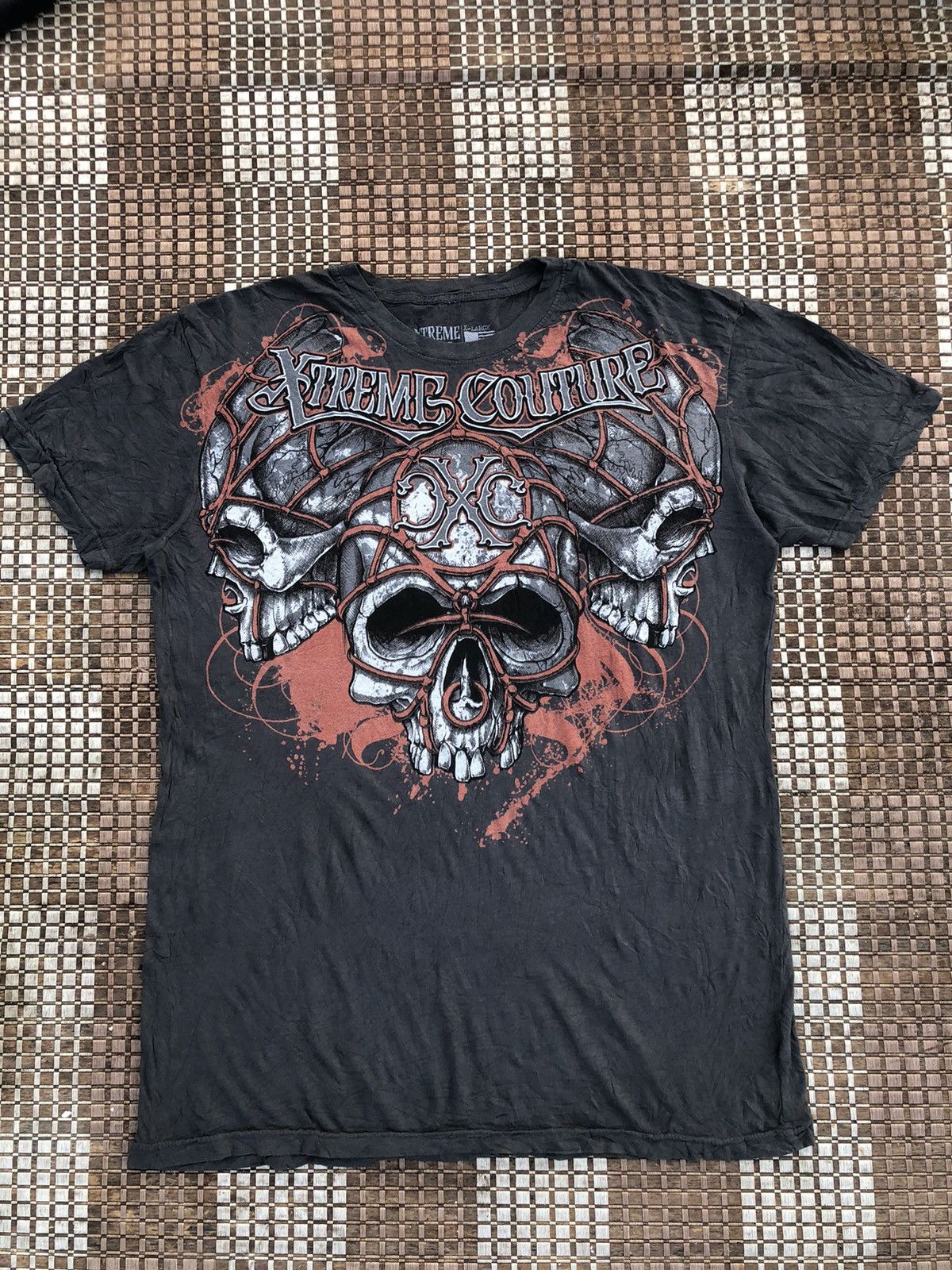 Vintage Y2K Xtreme Couture Skulls Punk Affliction Tee