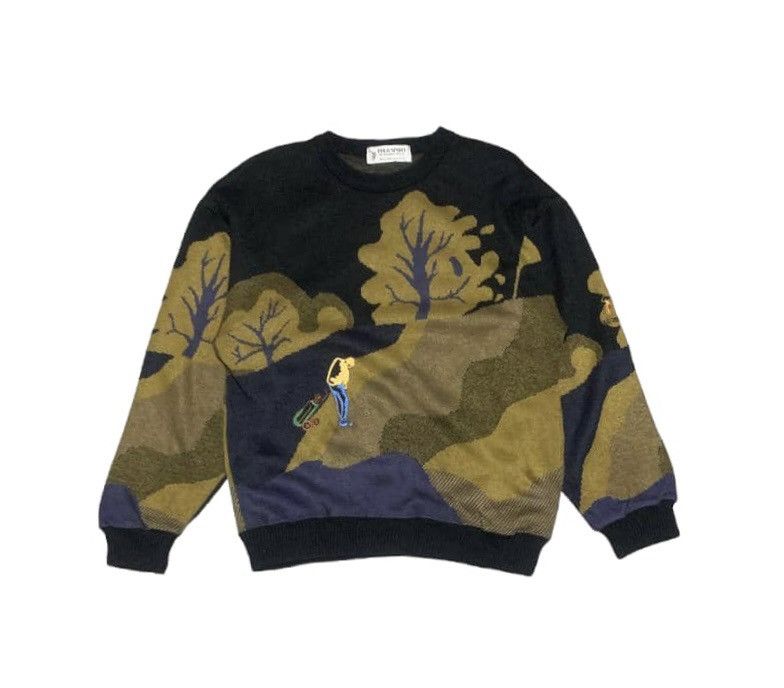 image of Vintage 90's Polo Spirit Of Beverly Hills Wool Knitwear in Black, Men's (Size Large)