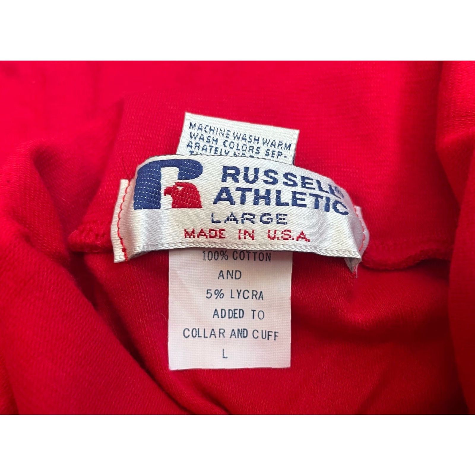 Russell Athletic VINTAGE Russell Athletic Turtleneck Shirt Mens L Red 90s USA Made NOS NWT Cotton Long Sleeve Sweatshirt Size US L / EU 52-54 / 3 - 6 Thumbnail