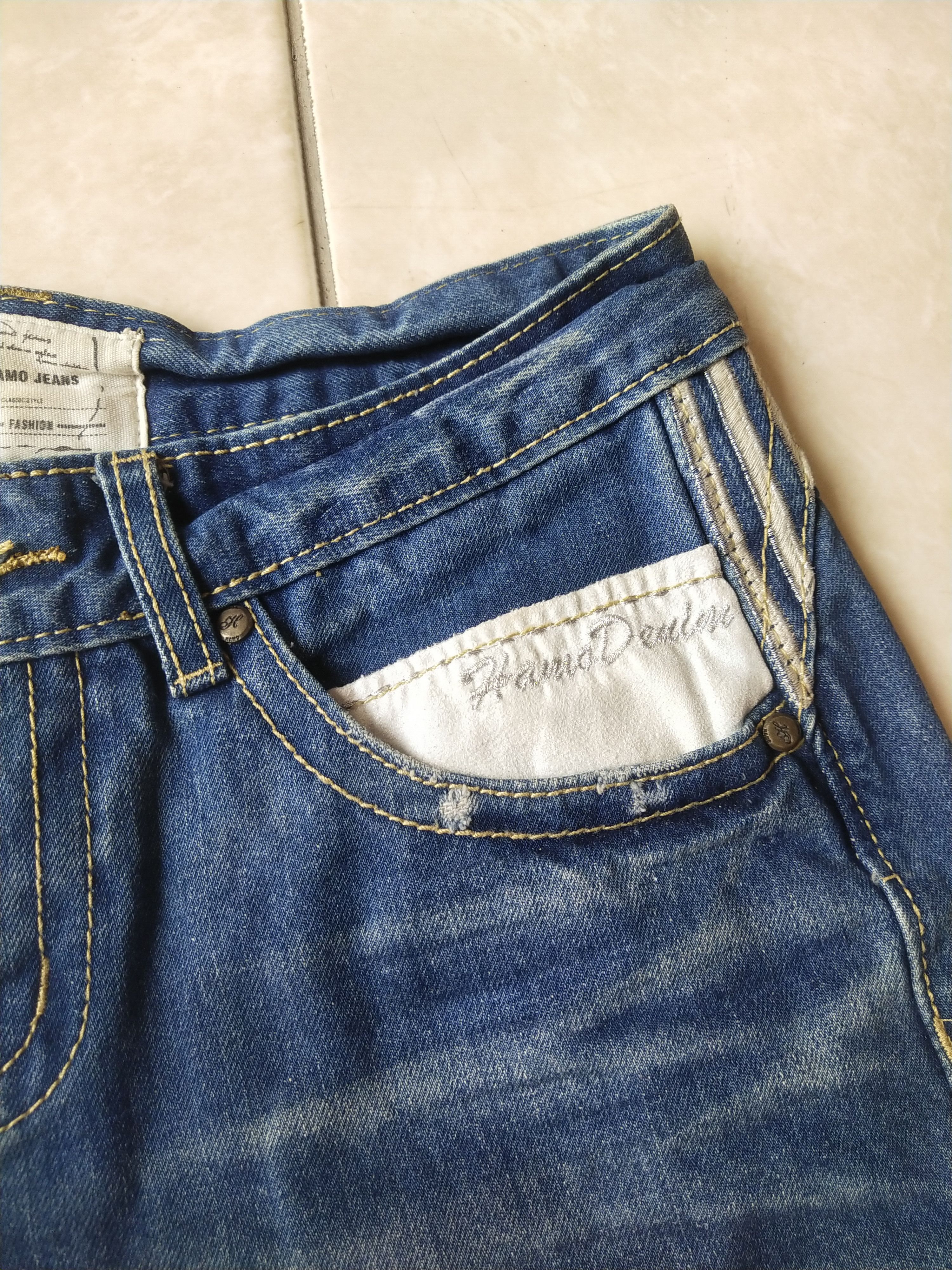 Japanese Brand Hamo Denim Vintage Japanese Patch Shorts Rare Y2K Embroidery Size 30" / US 8 / IT 44 - 8 Thumbnail