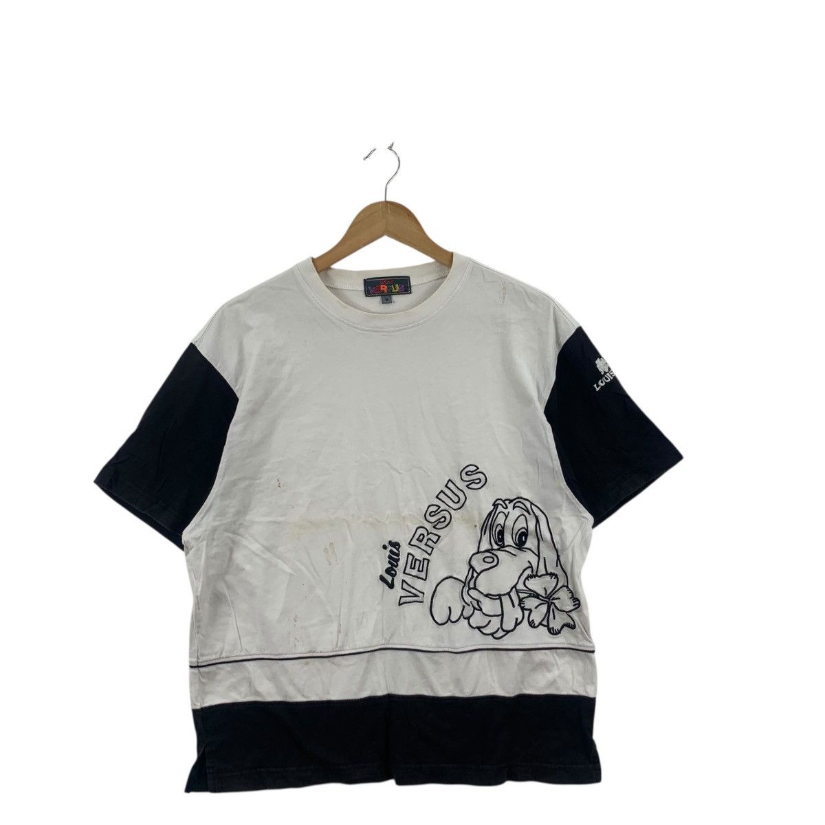 Vintage Vintage LOUIS VERSUS ITALY Dog Embroidered Logo Tee Shirt Size M / US 6-8 / IT 42-44 - 3 Thumbnail