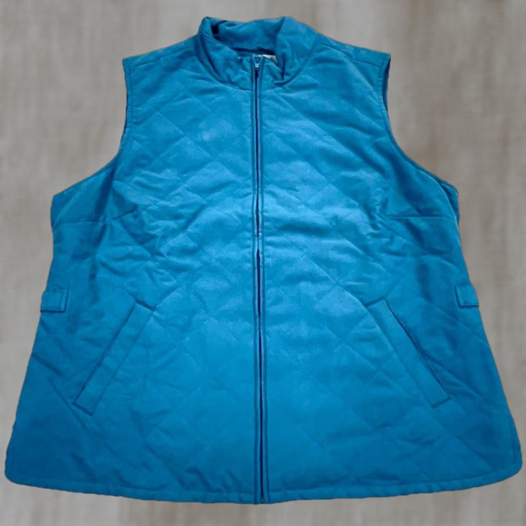 Orvis Orvis Puffer Vest Women M Blue Full Zip Jacket Teal Logo Pockets Size M / US 6-8 / IT 42-44 - 1 Thumbnail