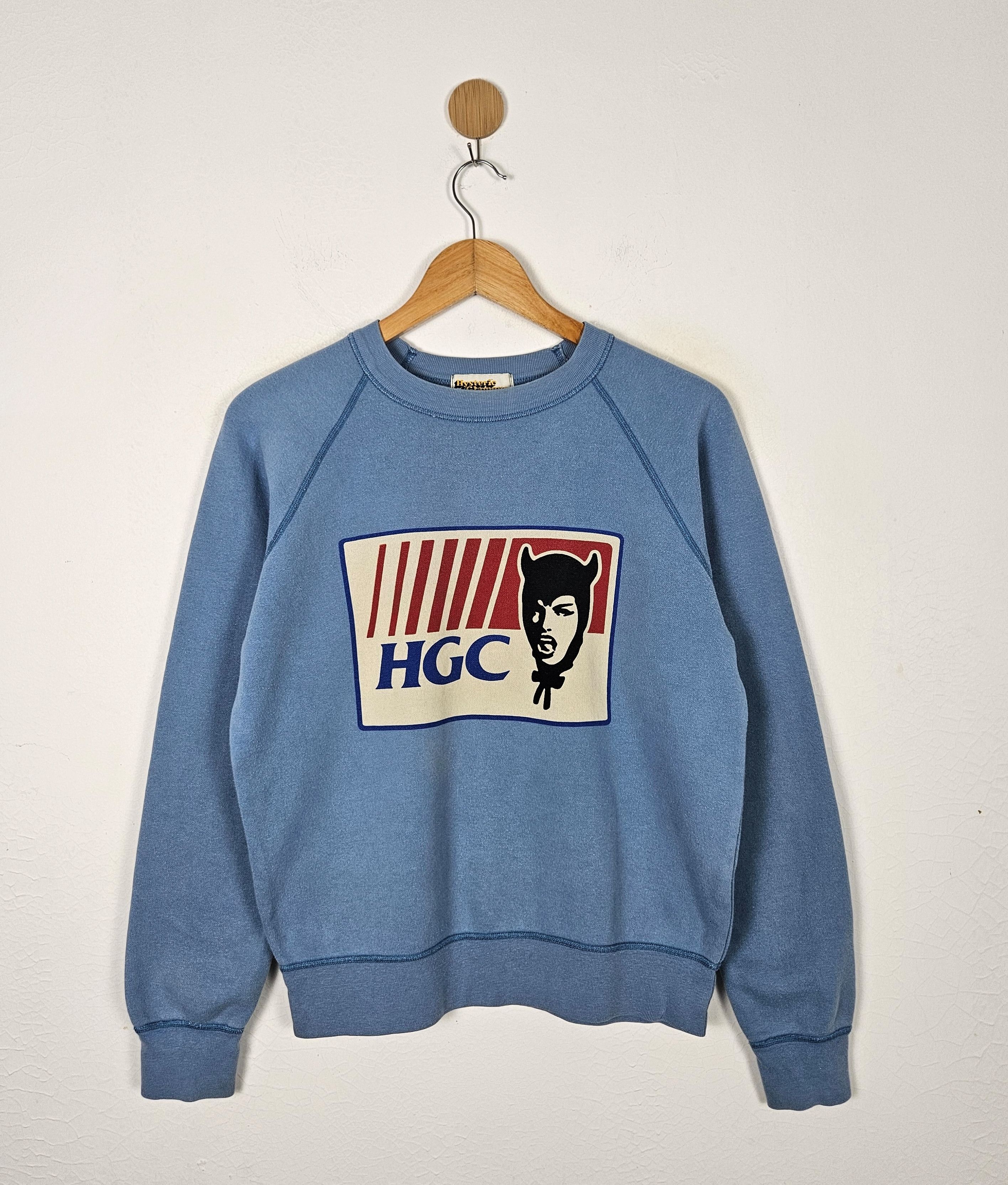 image of Hysteric Glamour Kfc Parody Sweatshirt in Blue, Men's (Size Medium)