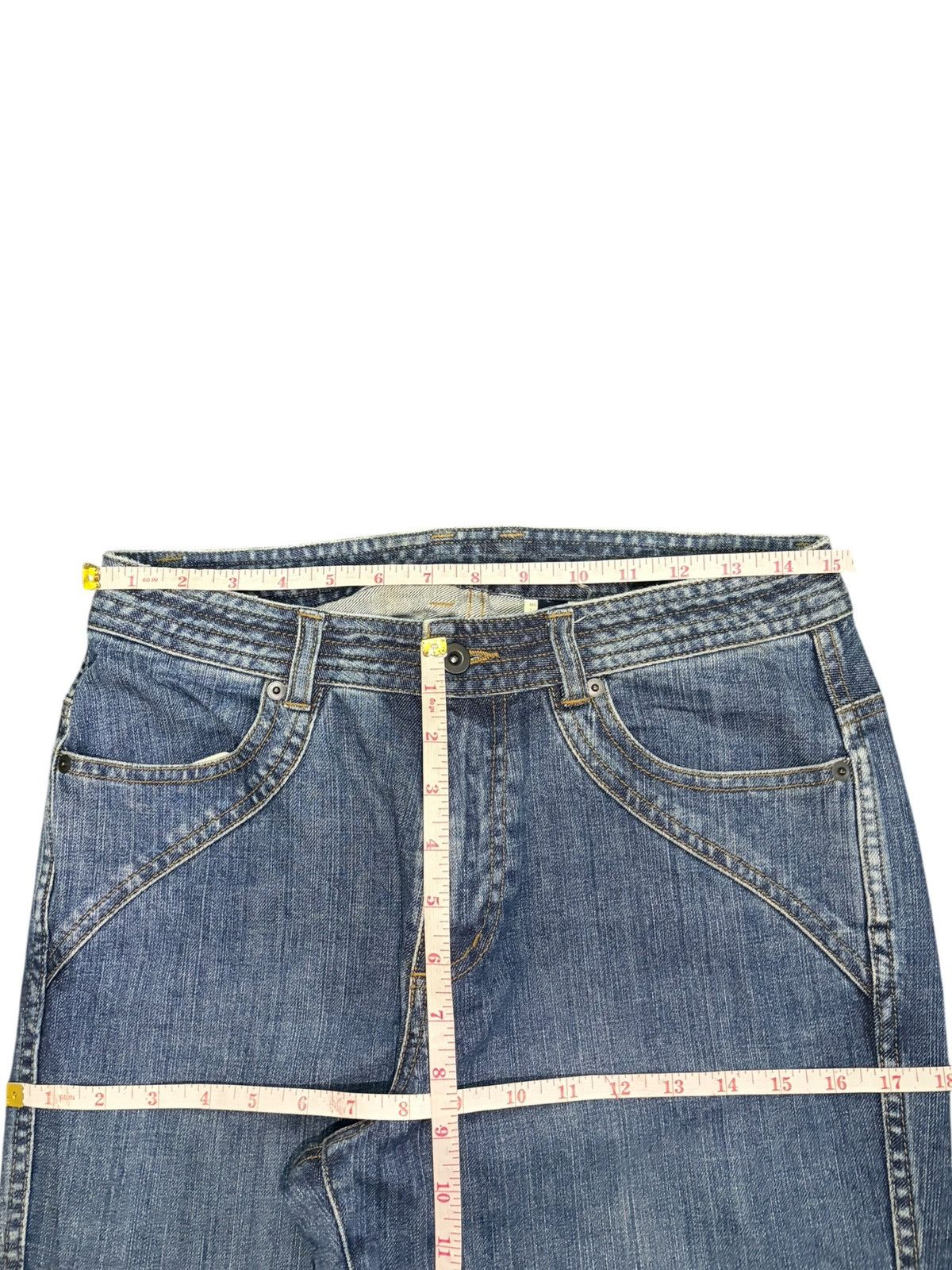 Fubu Vintage Japanese Brand Blue Wash Distress Loose Jeans Size 30" / US 8 / IT 44 - 6 Thumbnail