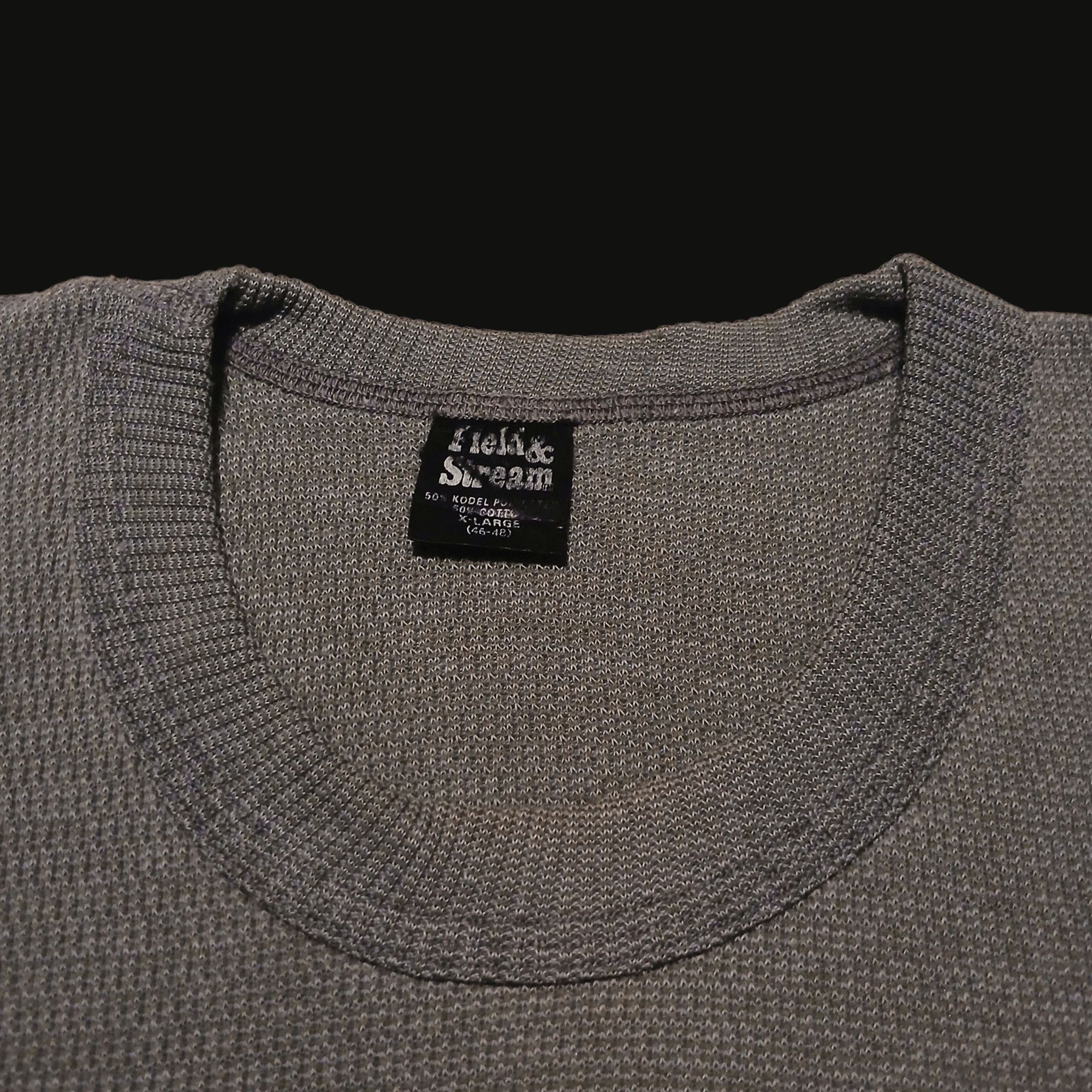 Field & Stream Vtg 70s 80s Field & Stream Grey Waffle Raschel Knit Thermal Size US S / EU 44-46 / 1 - 3 Thumbnail