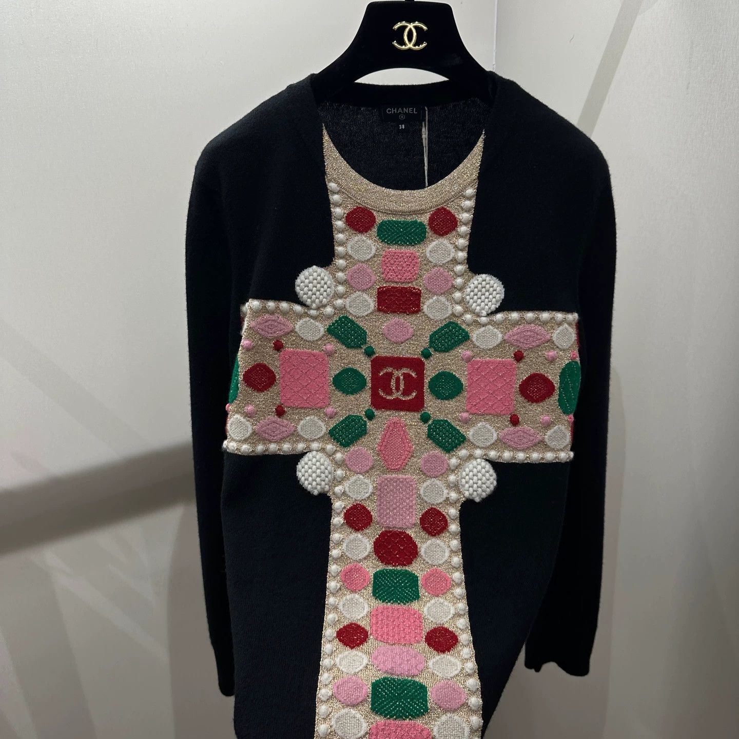 Chanel Chanel Equestrian Color Blocked Logo Knit LS 38 Cotton Size S / US 4 / IT 40 - 6 Thumbnail