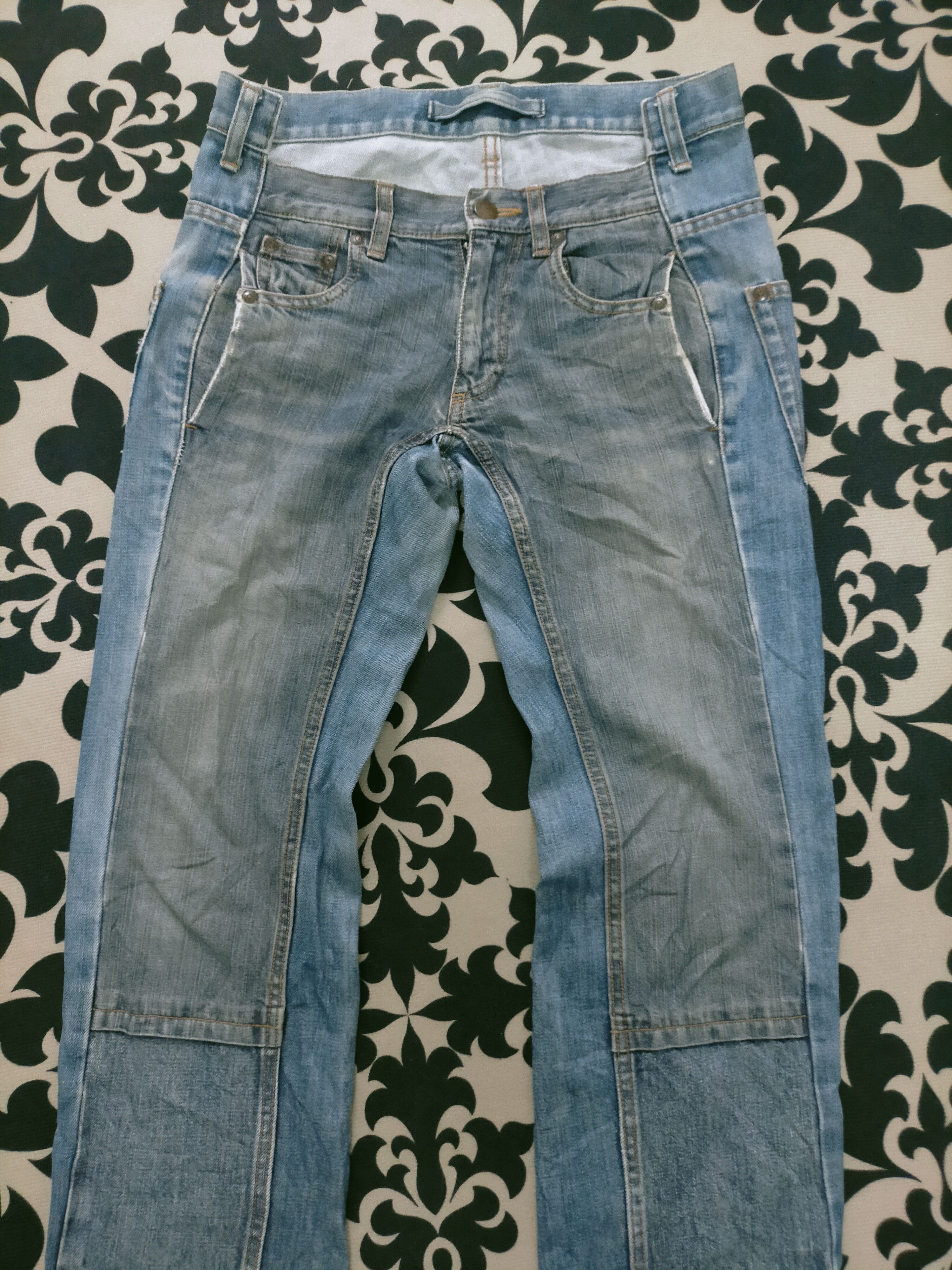 Maison MIHARA YASUHIRO 🔥 Rare 🔥 Vintage Miharayasuhiro Reconstructed Double Denim Size US 29 - 4 Thumbnail