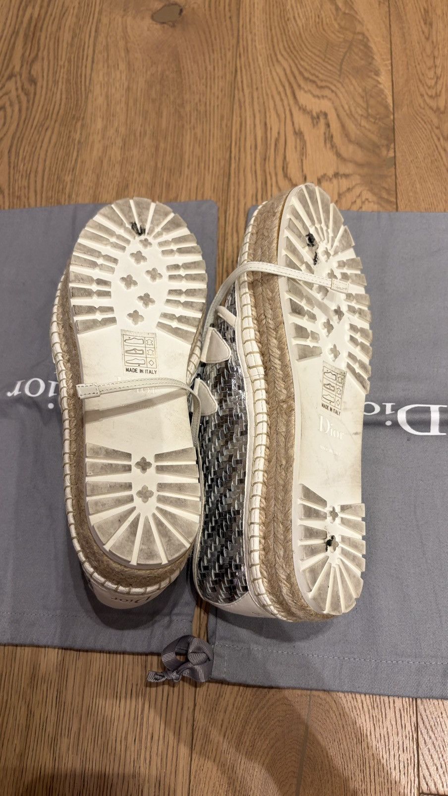 Dior Leather woven espardilles Size US 8 / IT 38 - 10 Thumbnail