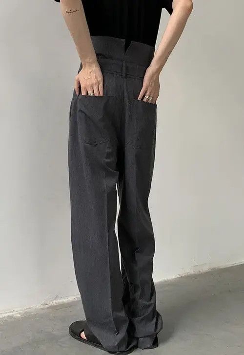 VIBE Cleanfit retro folded flap high waisted pleated pants Size US 28 / EU 44 - 3 Thumbnail