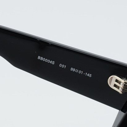 Balenciaga Balenciaga BB0004S 001 Semi Rim Sunglasses Black Shield Size ONE SIZE - 4 Thumbnail