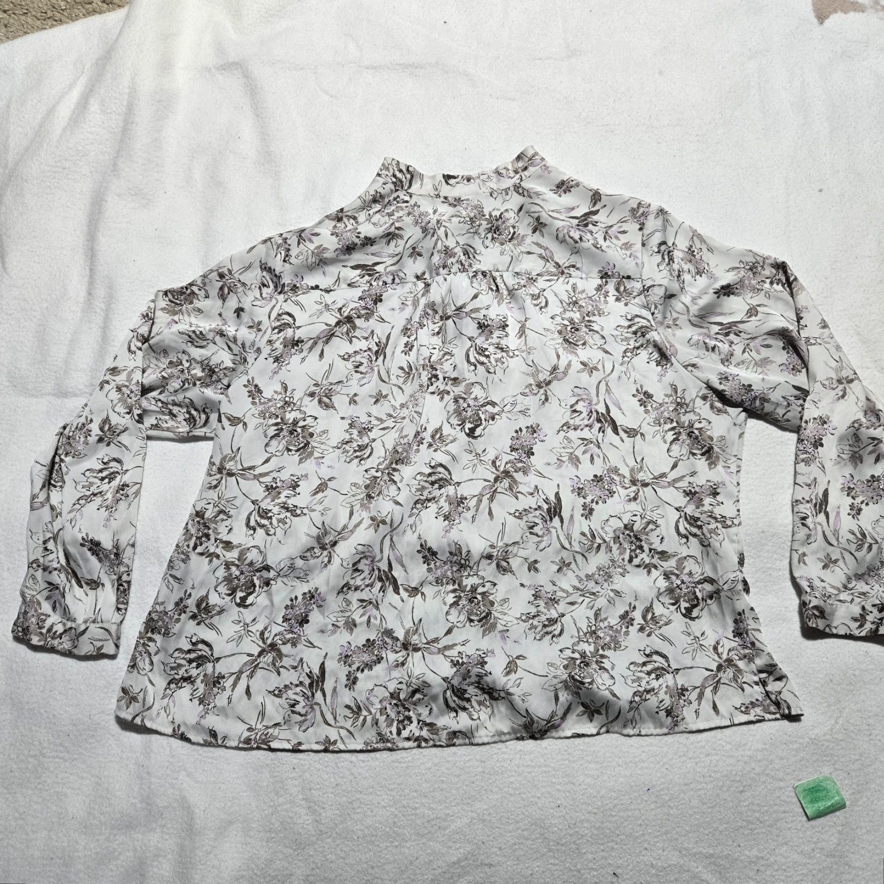 Vintage Jaclyn Smith Shirt Button Floral White Women's Plus Size 24W Size 4XL / US 24-26 - 7 Thumbnail