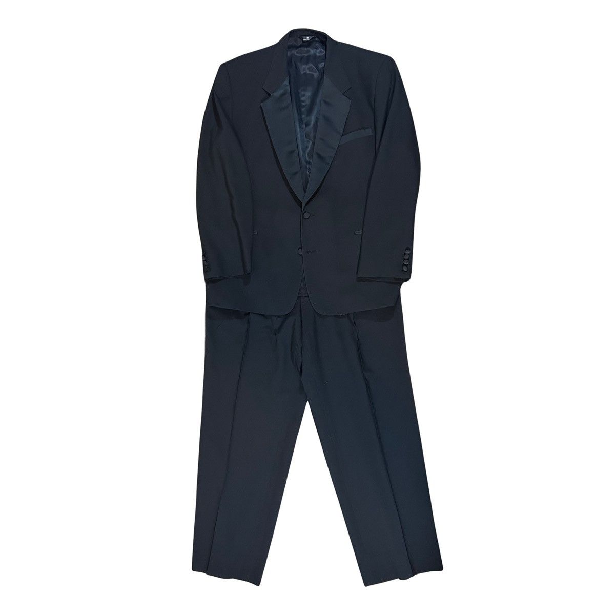 Lanvin Lanvin Paris Black Tuxedo Vintage 46R Suit Jacket 38x29 Pant Size 46R - 1 Thumbnail