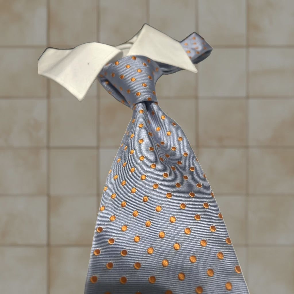 Vintage Loren Frey Silk Tie Blue Men Size ONE SIZE - 1 Thumbnail