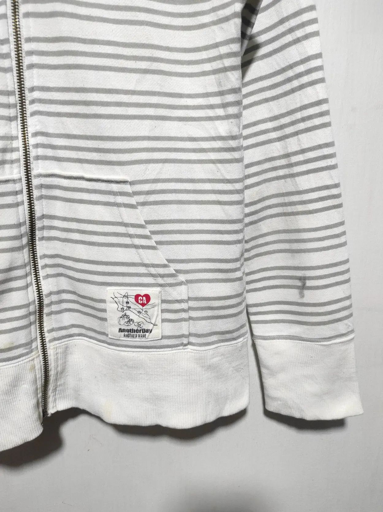 Ocean Pacific OP Sunwear Ocean Pacific stripe zip fur hoodie LGB style Size S / US 4 / IT 40 - 4 Thumbnail