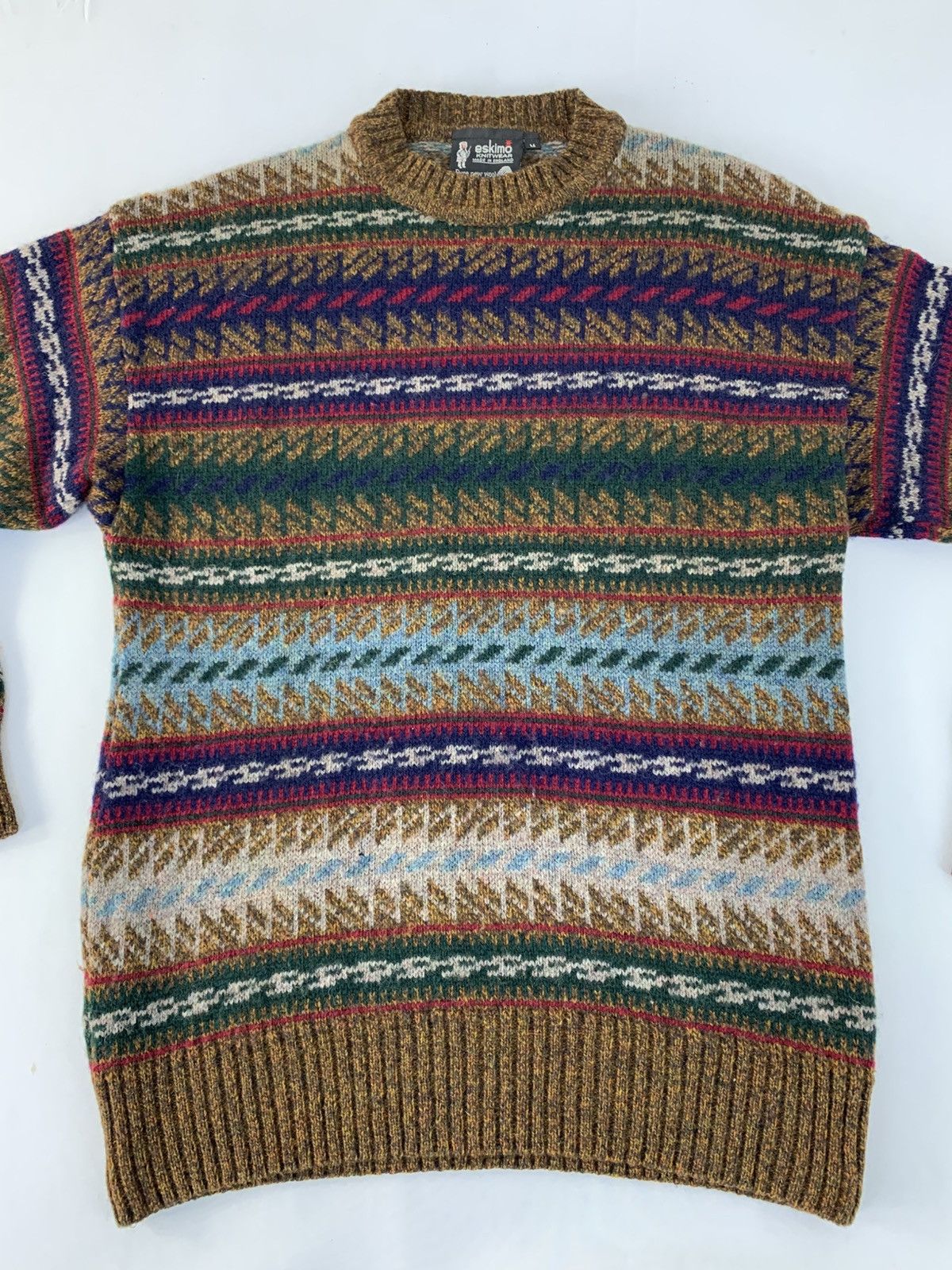 Vintage 90s Eskimo Knitwear Sweater Crewneck Full Wool Pullover Size S / US 4 / IT 40 - 3 Thumbnail