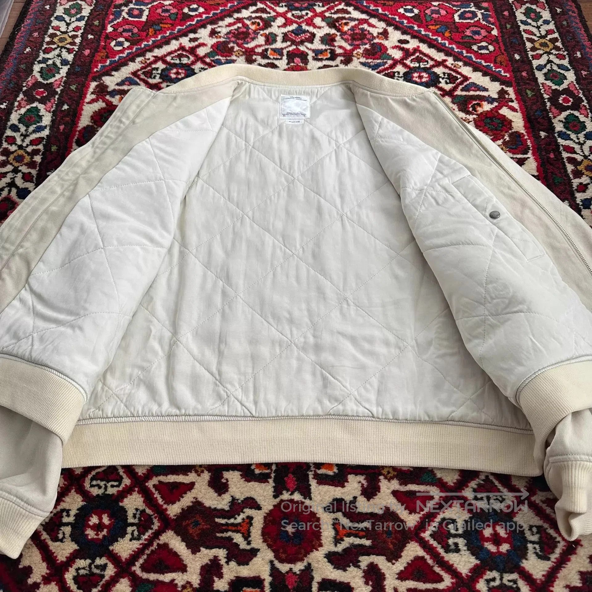 Visvim White Zip-Front Bomber Jacket Size L. Size US L / EU 52-54 / 3 - 4 Thumbnail