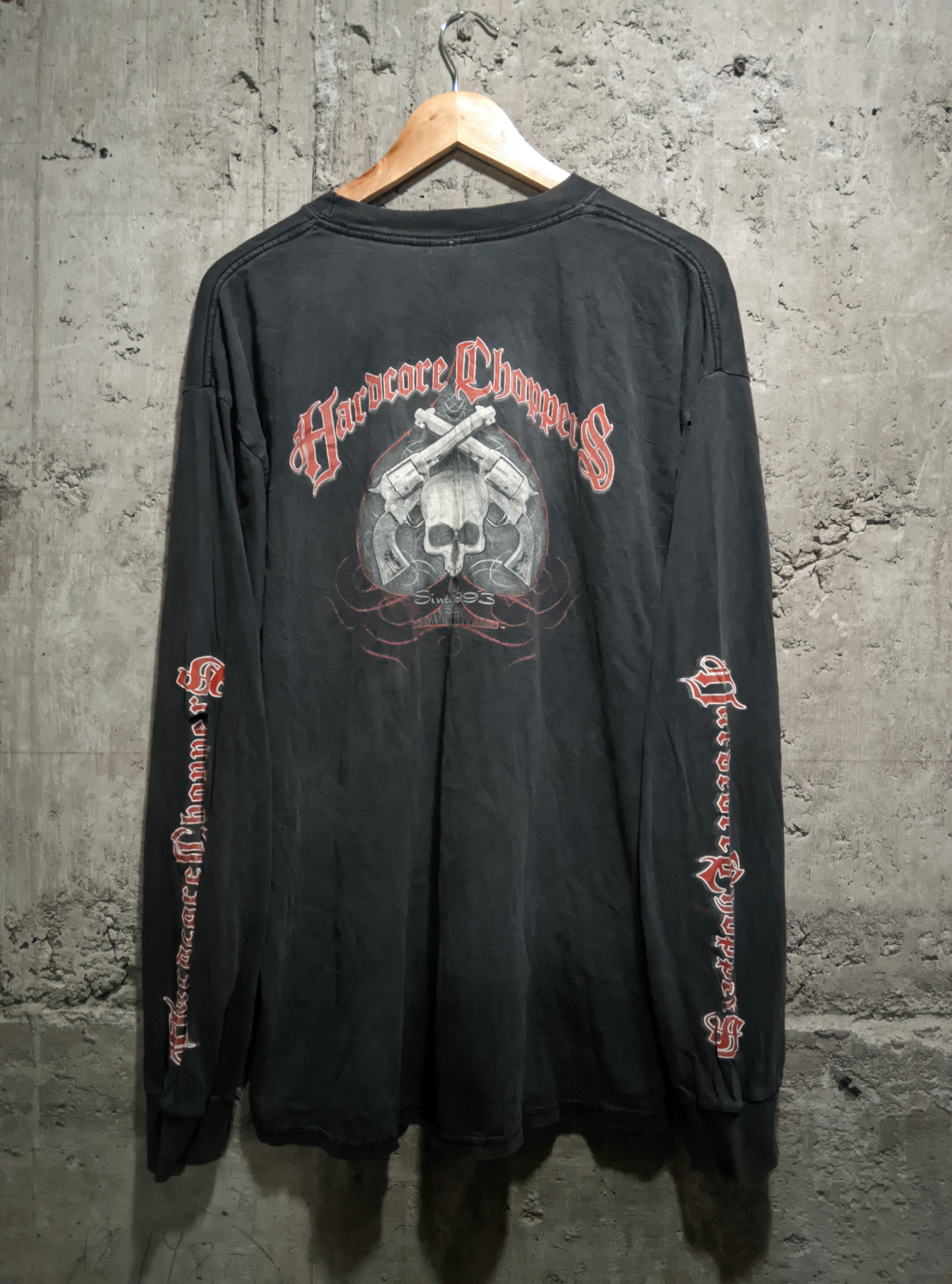 Vintage Vintage 90s hardcore choppers skull westcoast motorcicles t Size US XL / EU 56 / 4 - 1 Thumbnail