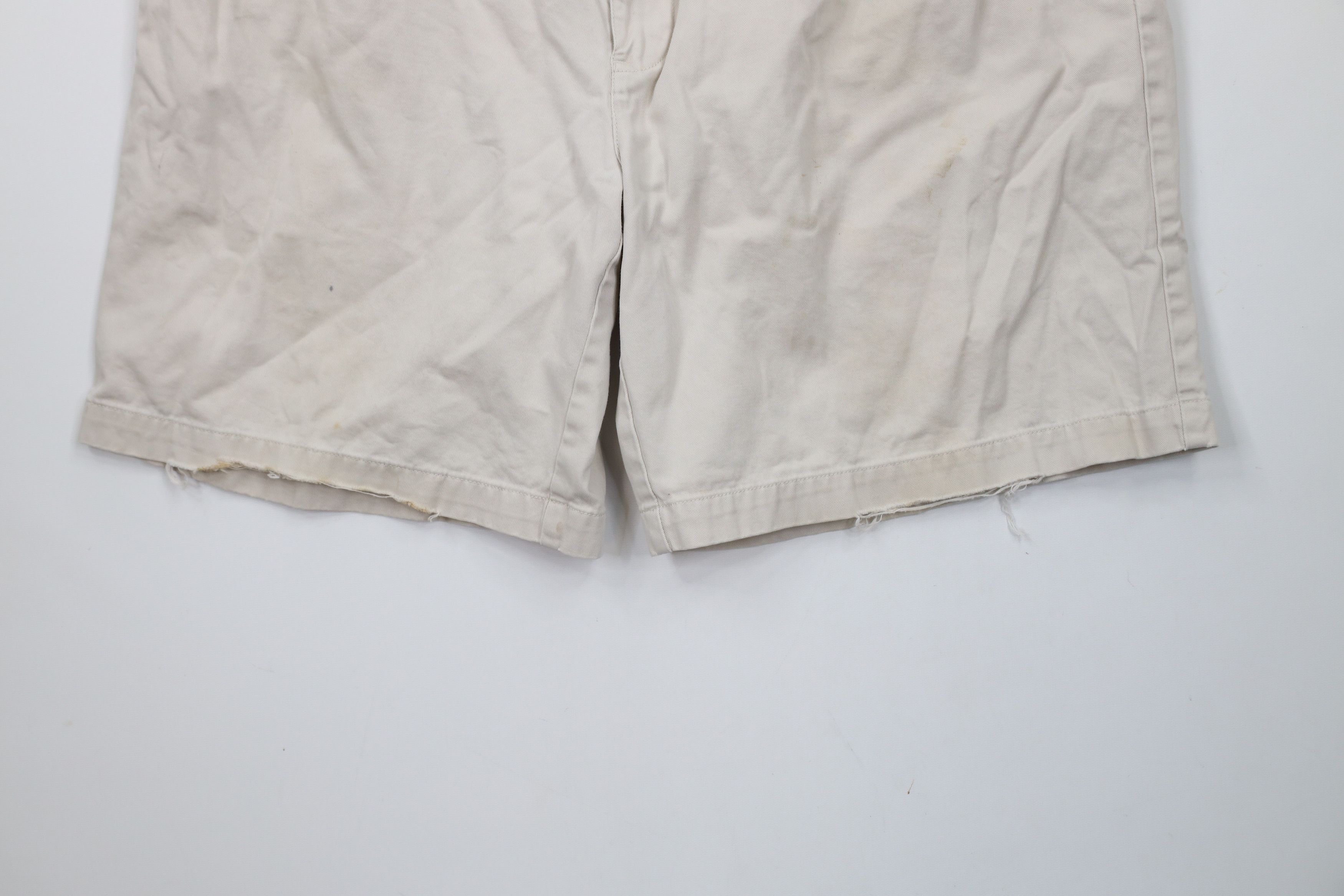 Ralph Lauren × Vintage Vintage 90s Ralph Lauren Above Knee Chino Shorts Beige Size US 36 / EU 52 - 3 Thumbnail