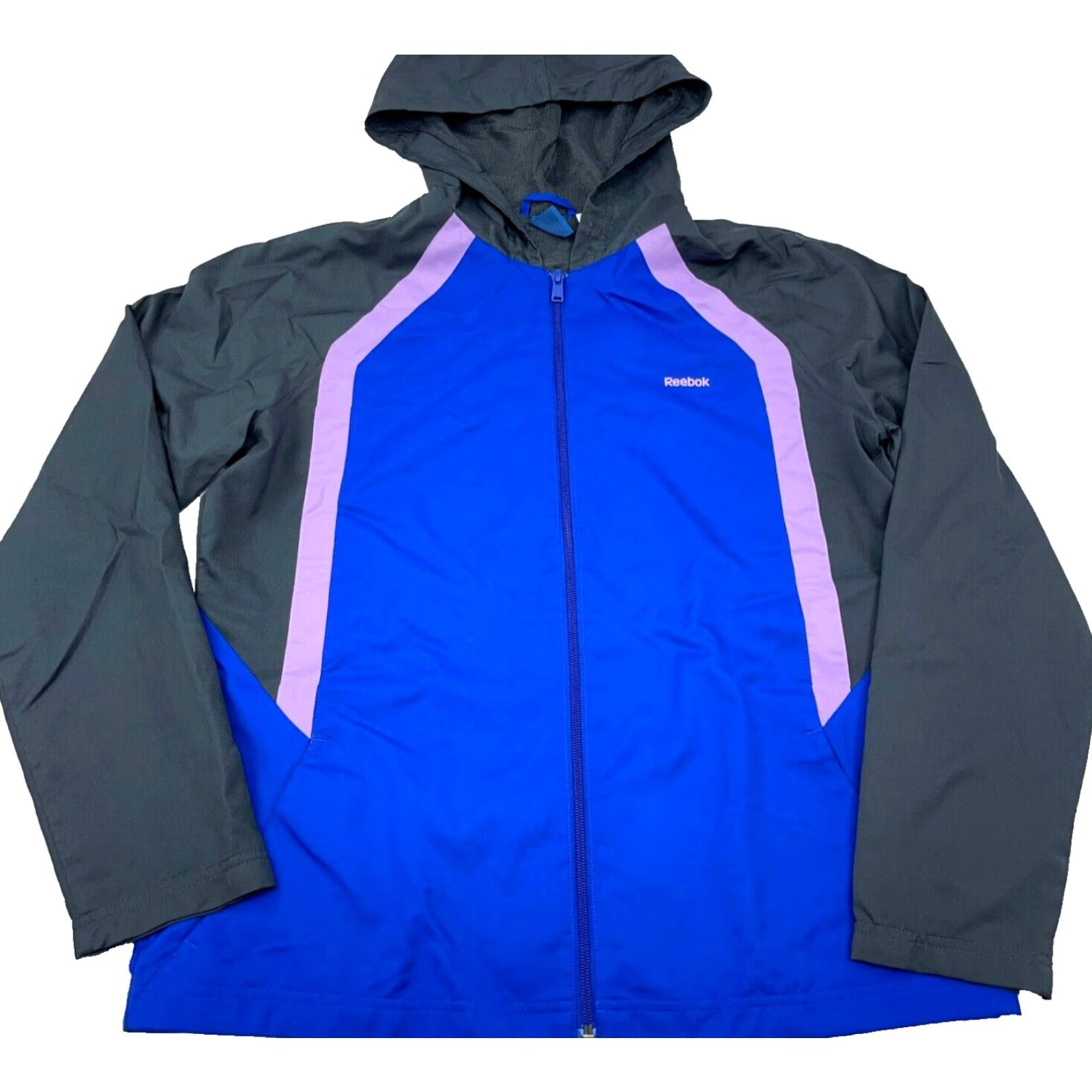 Reebok Reebok Jacket Women M Blue Gray Windbreaker Hooded Rain Coat Windbreaker Jacket? Size M / US 6-8 / IT 42-44 - 2 Thumbnail