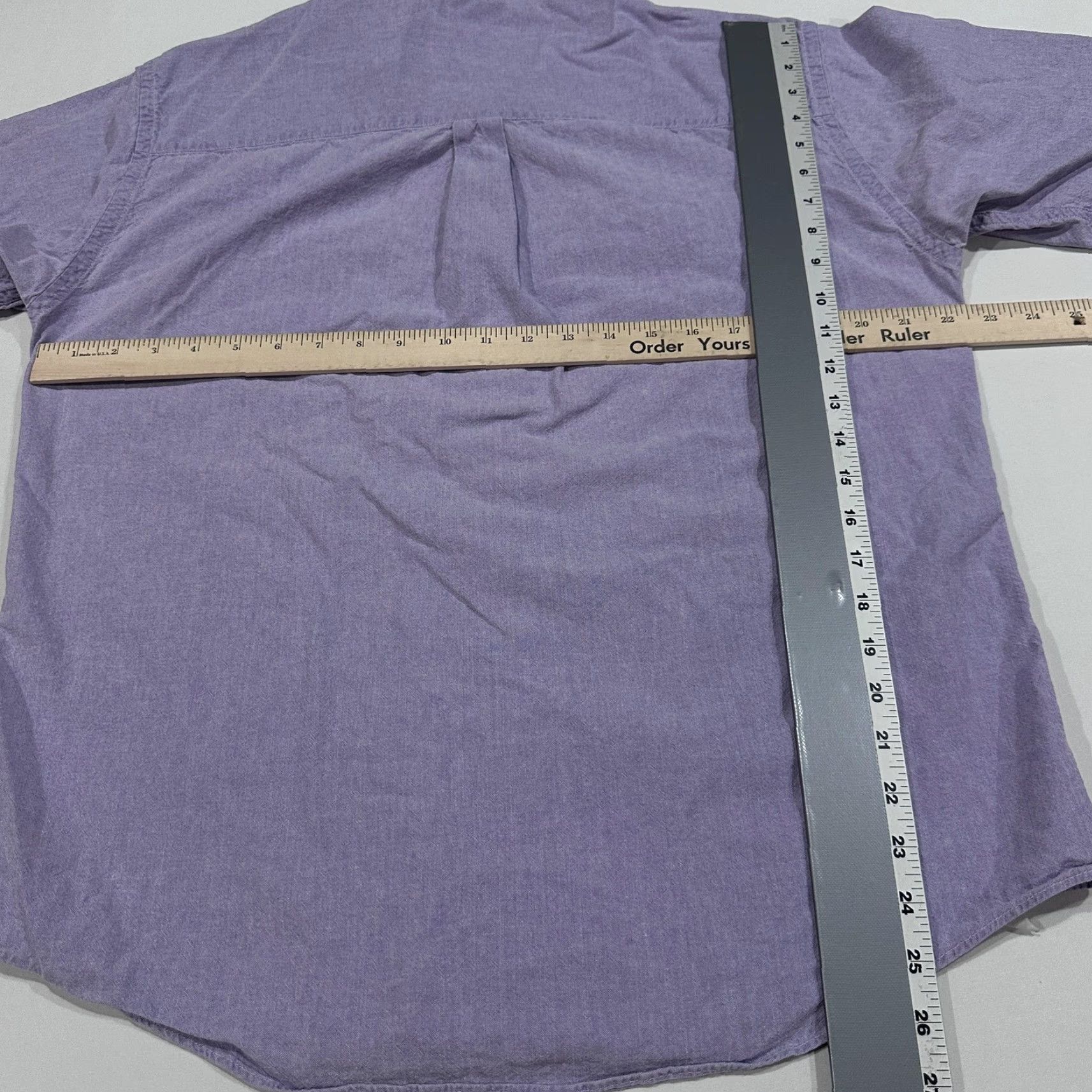 Lands' End VINTAGE Lands' End Shirt Mens M Purple Button-Down Long Sleeve 100% Cotton Minimalist 90s Size US M / EU 48-50 / 2 - 5 Thumbnail