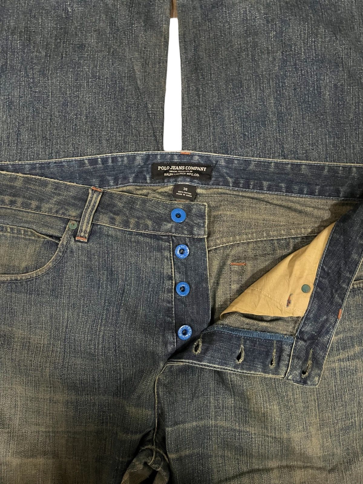 Polo Ralph Lauren Polo Jeans Ralph Lauren Mud Washed Straight Cut Jeans Size US 36 / EU 52 - 12 Thumbnail