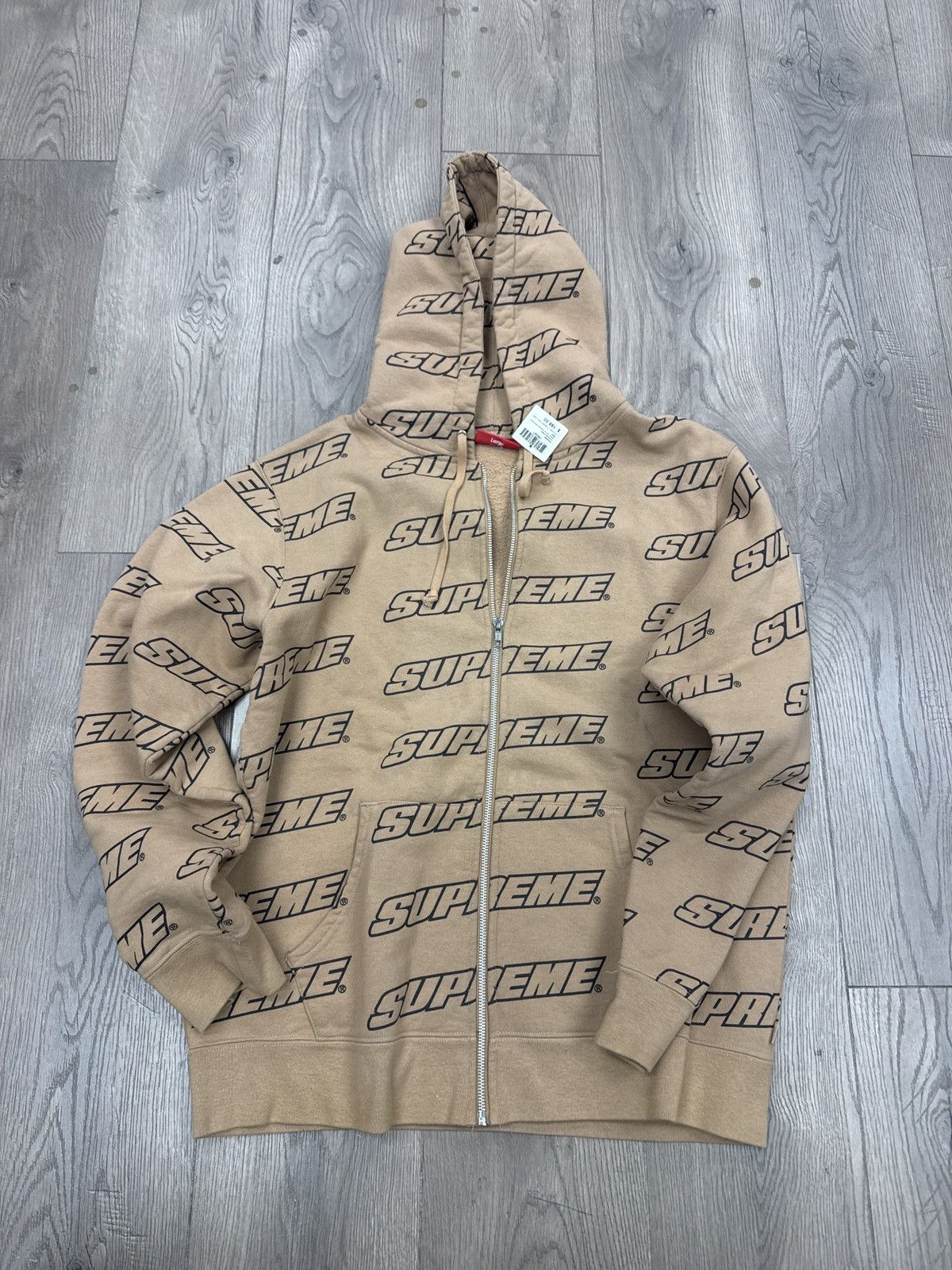 Supreme Supreme Repeater Zip Up Tan Large new Size US L / EU 52-54 / 3 - 1 Thumbnail