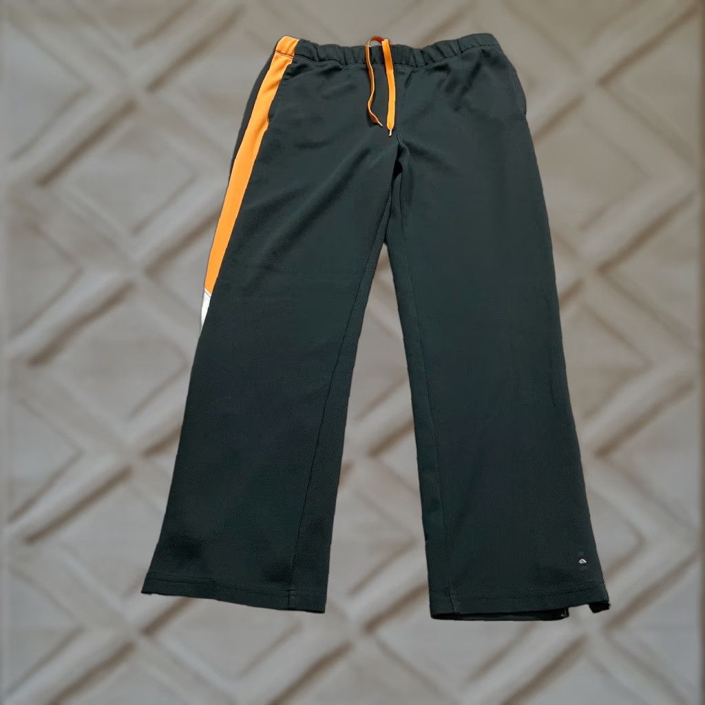 Lands' End Lands' End Track Pants Womens Large Gray Orange Drawstring Straight Ankle Zip Shirt Size 36" / US 14 / IT 50 - 1 Thumbnail