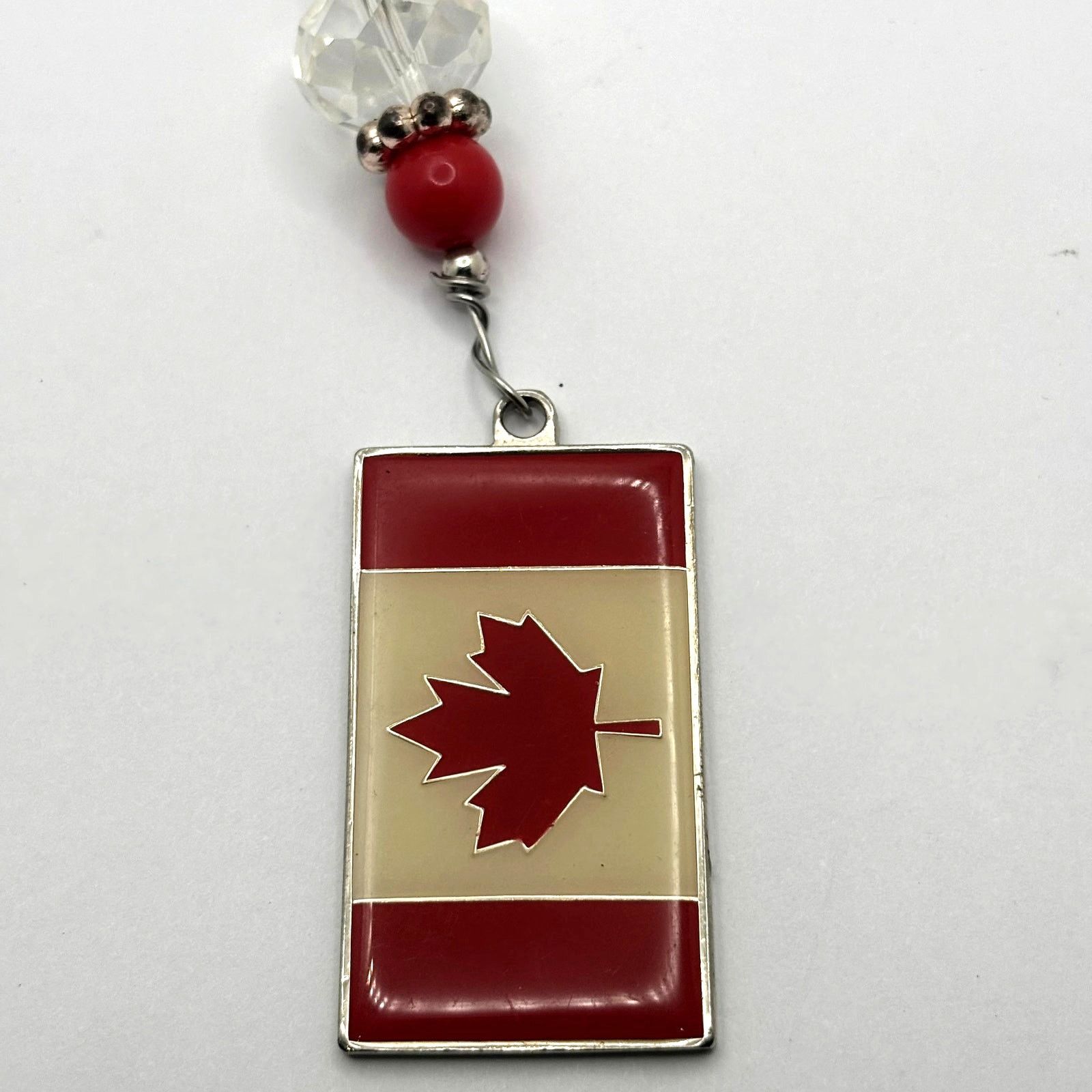 Disney Silver & Red Epcot Canada Flag Necklace Size ONE SIZE - 2 Thumbnail