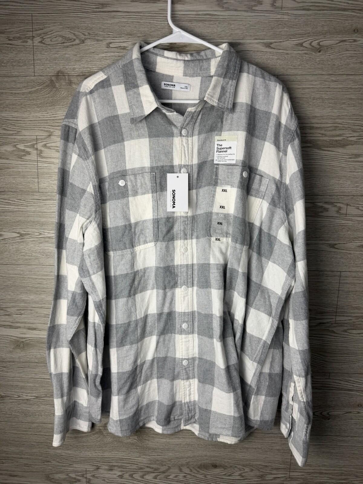 Sonoma 8 Sonoma Men’s Flannel Shirt Lot 2XL Plaid Button Up Size US XXL / EU 58 / 5 - 7 Thumbnail