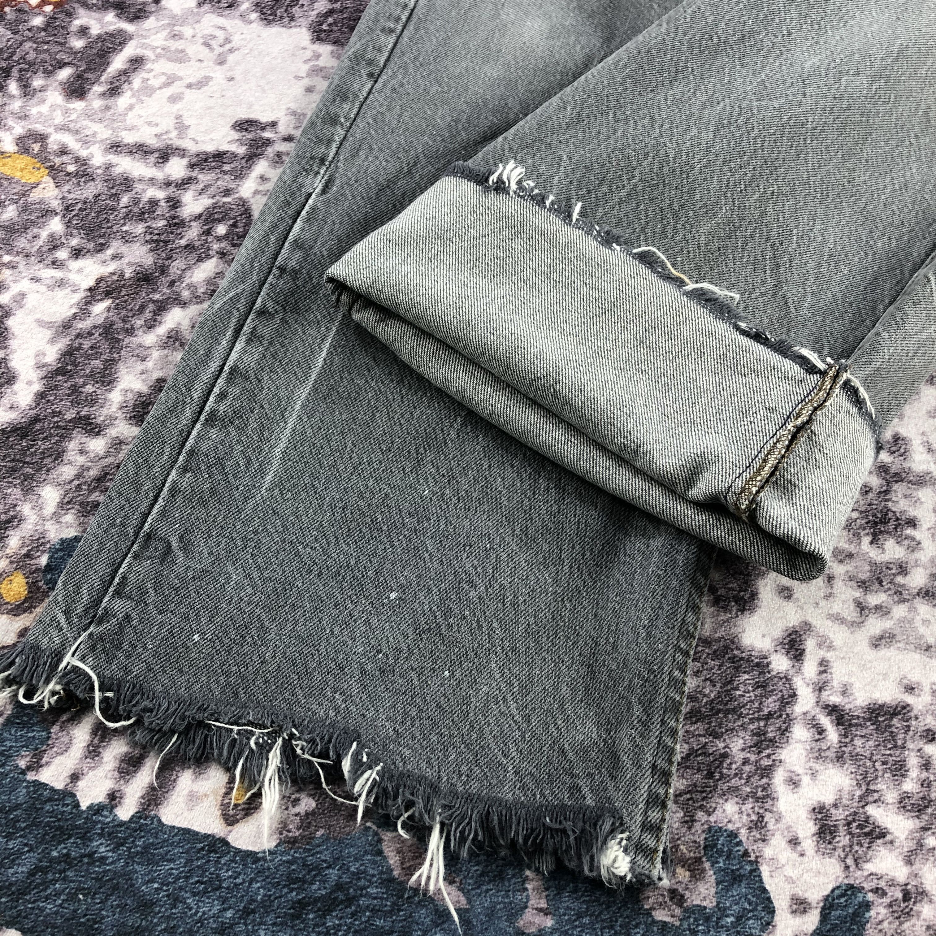 Levi's 80s Vintage Levis 501 Faded Black Jeans-JM2182 Size US 37 - 8 Thumbnail