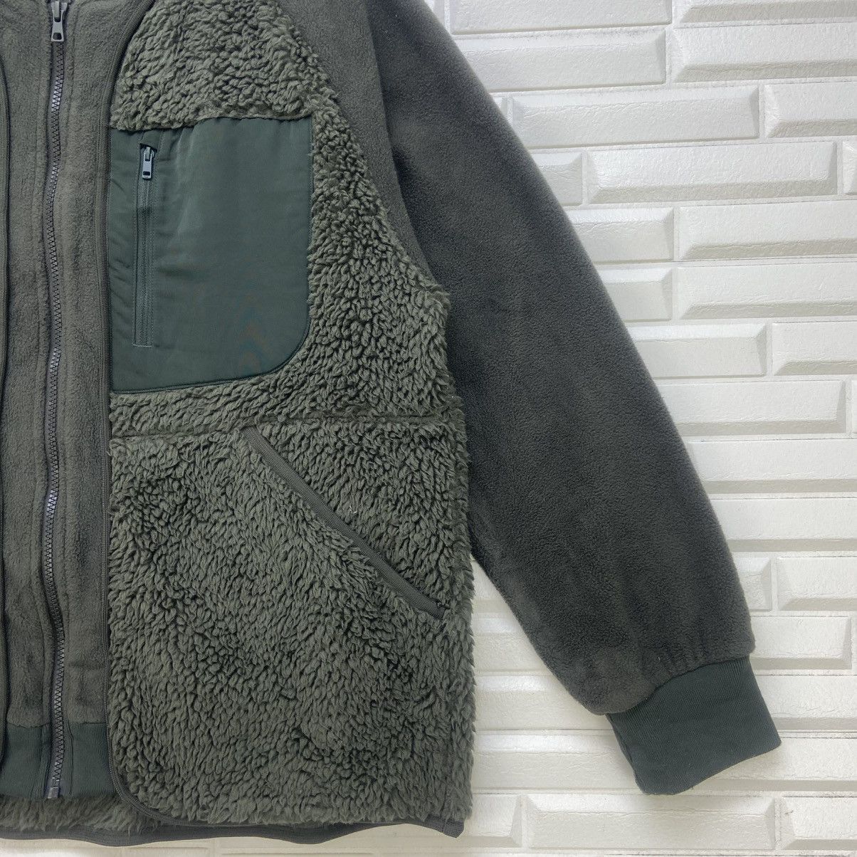 Uniqlo × White Mountaineering White Mountaineering Uniqlo Patchwork Fleece Sherpa Jacket Size US M / EU 48-50 / 2 - 4 Thumbnail