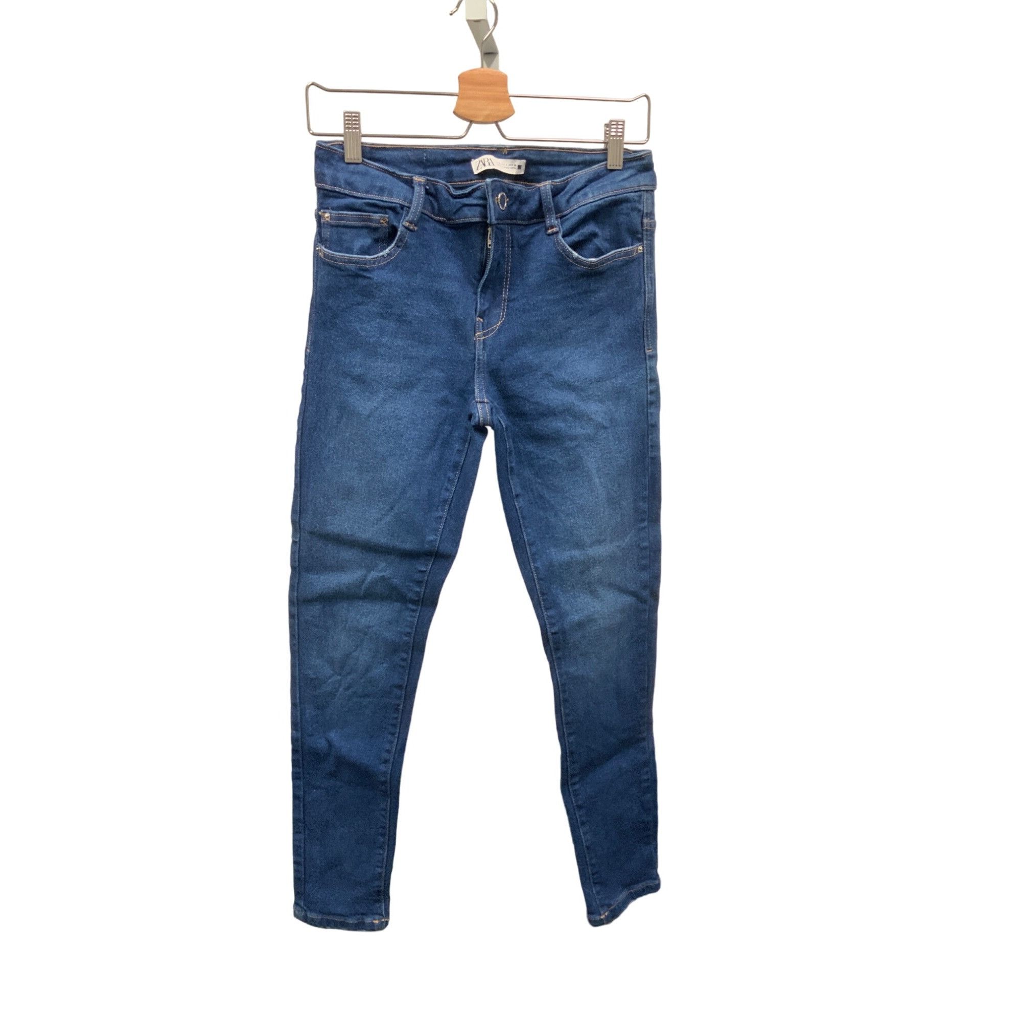 Zara Zara Z1975 Indigo Blue Mid-Rise Skinny Jeans Size 28" / US 6 / IT 42 - 6 Thumbnail
