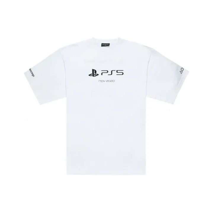 Balenciaga Balenciaga x PlayStation White Graphic Tee Size US S / EU 44-46 / 1 - 1 Thumbnail