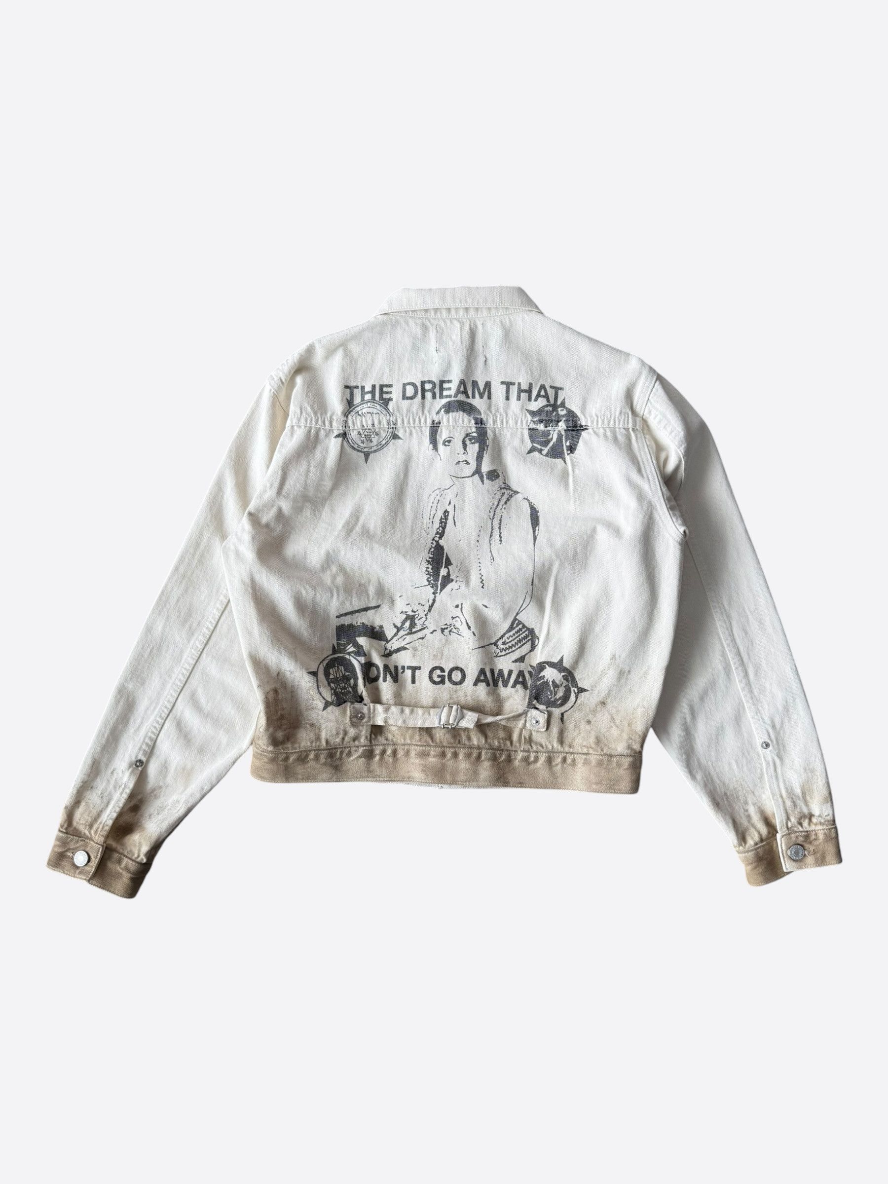 Enfants Riches Deprimes White & Black Type VII Distressed Denim Jacket Size US S / EU 44-46 / 1 - 2 Thumbnail
