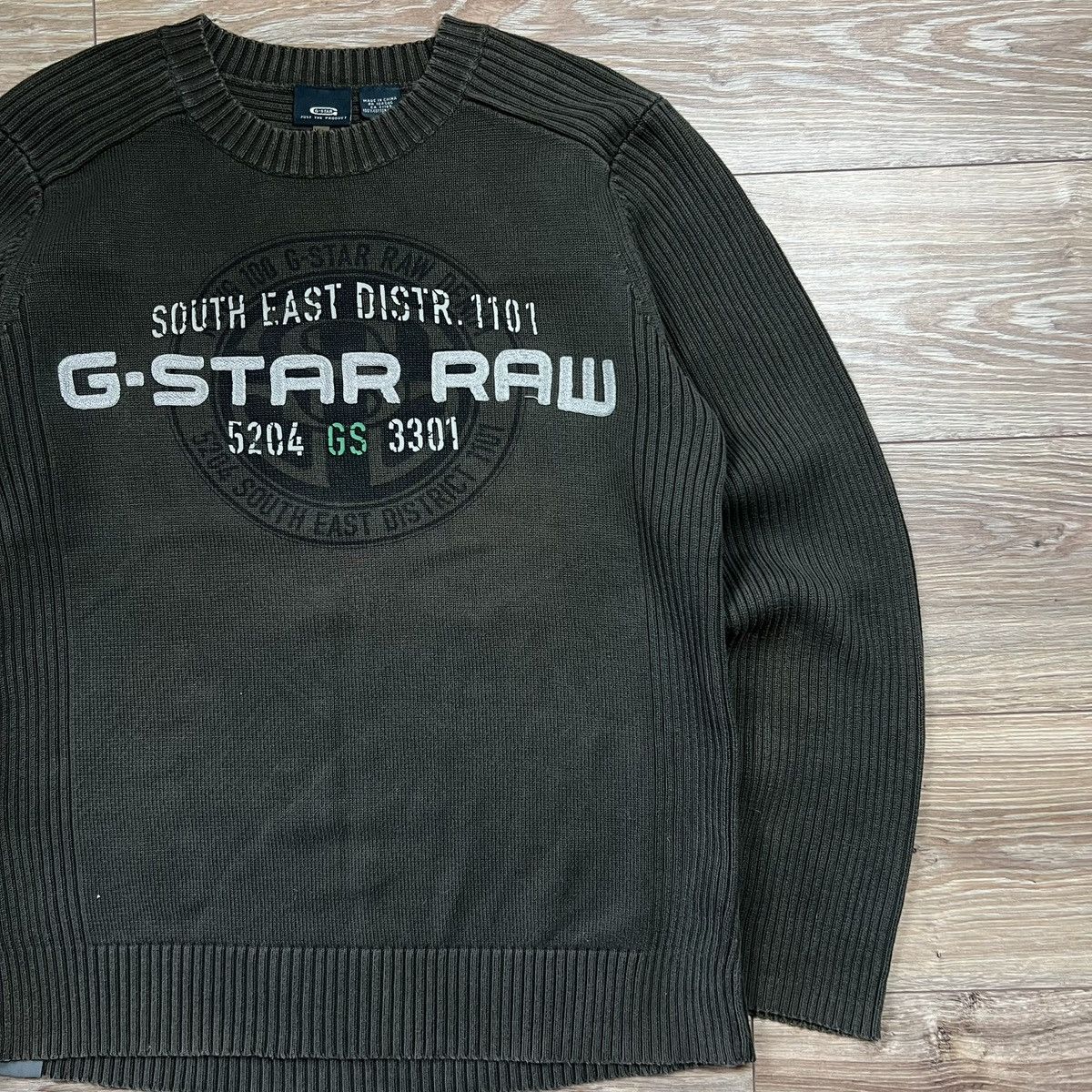 G-Star 00s G-Star Raw Vintage Avant Garde Knit Military Sweater Size US XL / EU 56 / 4 - 3 Thumbnail