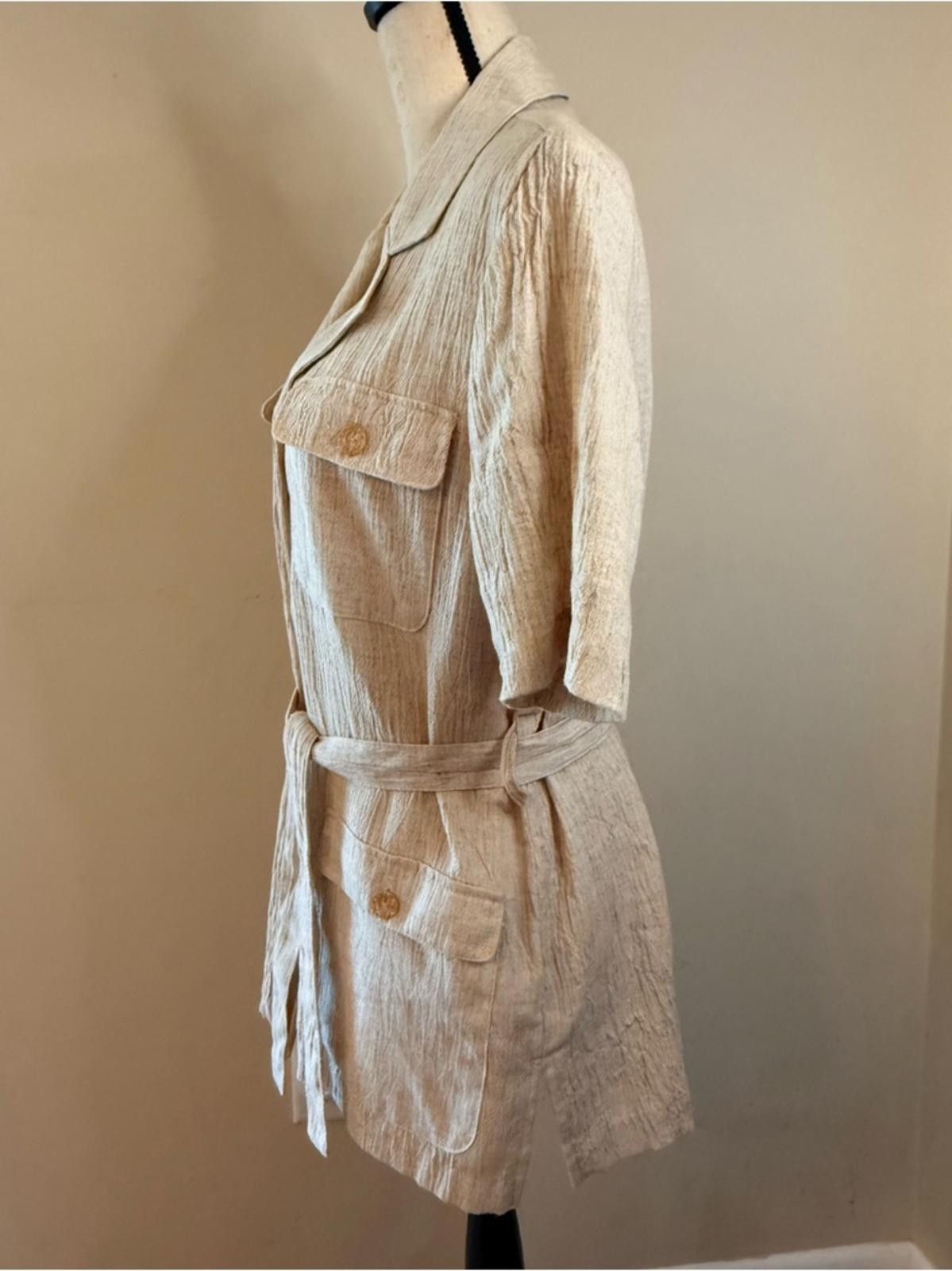 Other Alfred Dunner beige tan button front blazer jacket SZ 8 Size M / US 6-8 / IT 42-44 - 3 Thumbnail