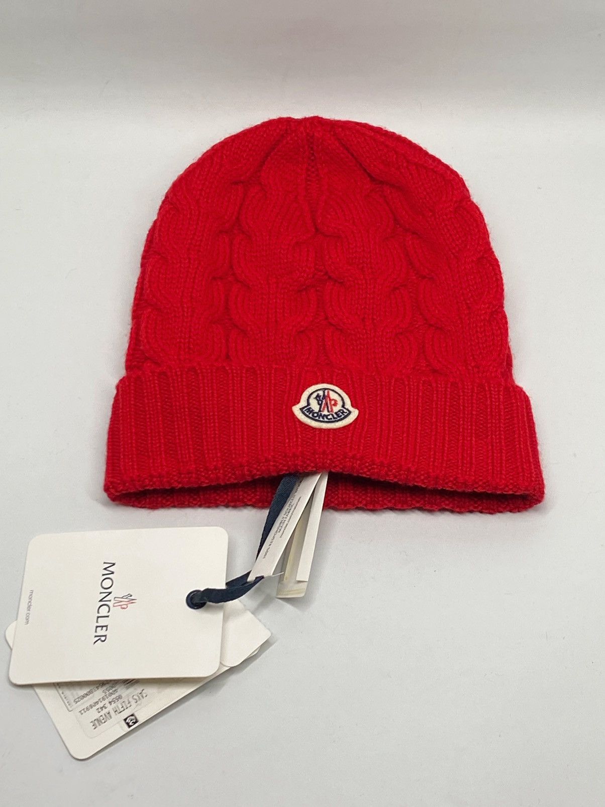 Moncler Moncler Kid’s Cable Knit Logo Beanie Hat size L(12-14 yrs) Size ONE SIZE - 1 Thumbnail