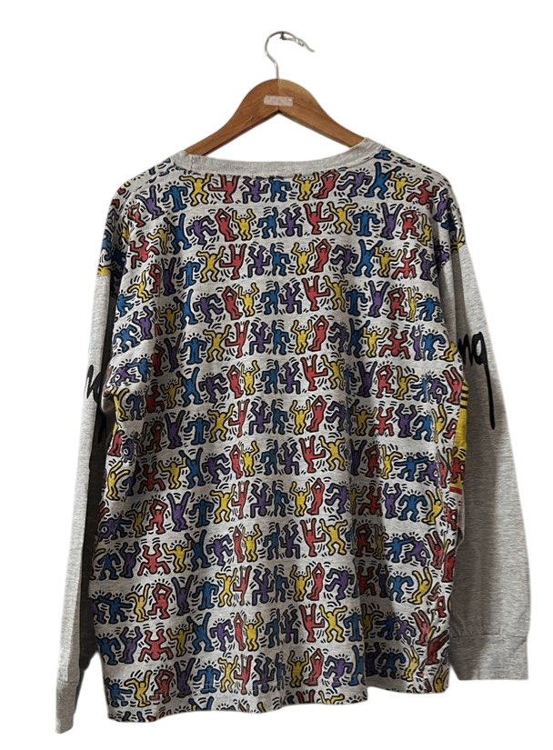 Andy Warhol × Keith Haring × Vintage Vintage 90s Keith Haring Popart Ovp Longsleeves Size US M / EU 48-50 / 2 - 2 Thumbnail