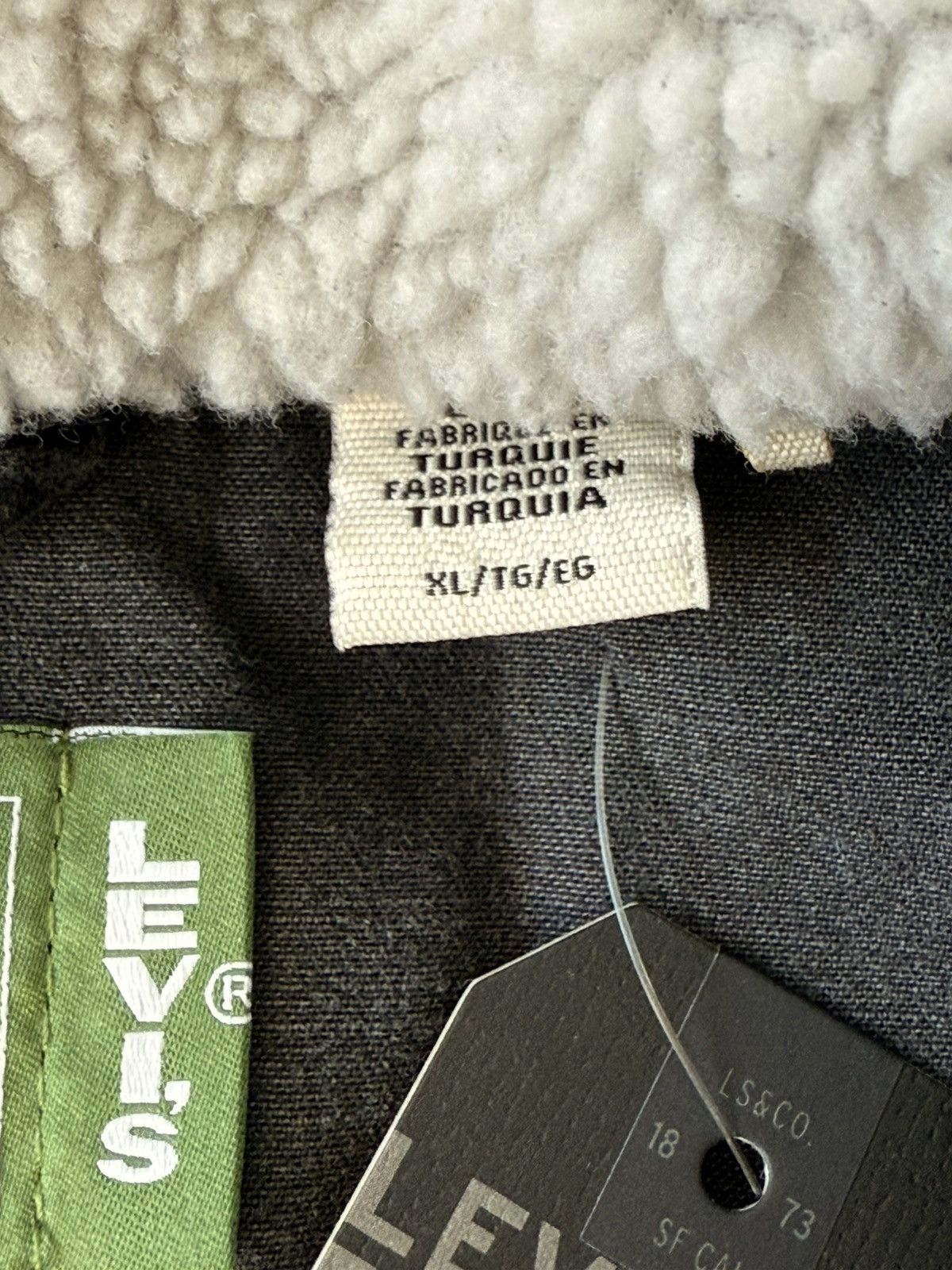 DENIM TEARS × Levi's New Motorcycle/Western Black Faded Denim Sherpa Pullover Size US XL / EU 56 / 4 - 13 Thumbnail
