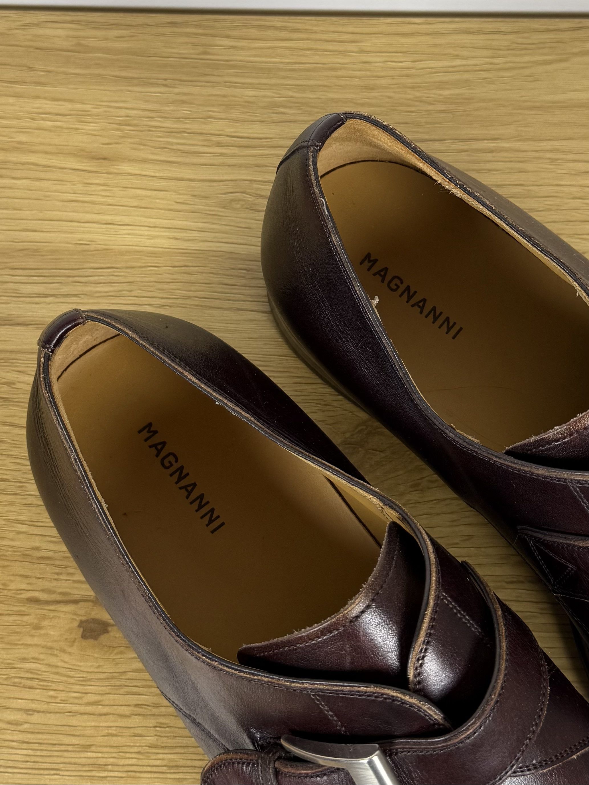 Magnanni Men's Magnanni Leather Single Buckle Monk Straps Shoes US 14 Size US 14 / EU 47 - 7 Thumbnail