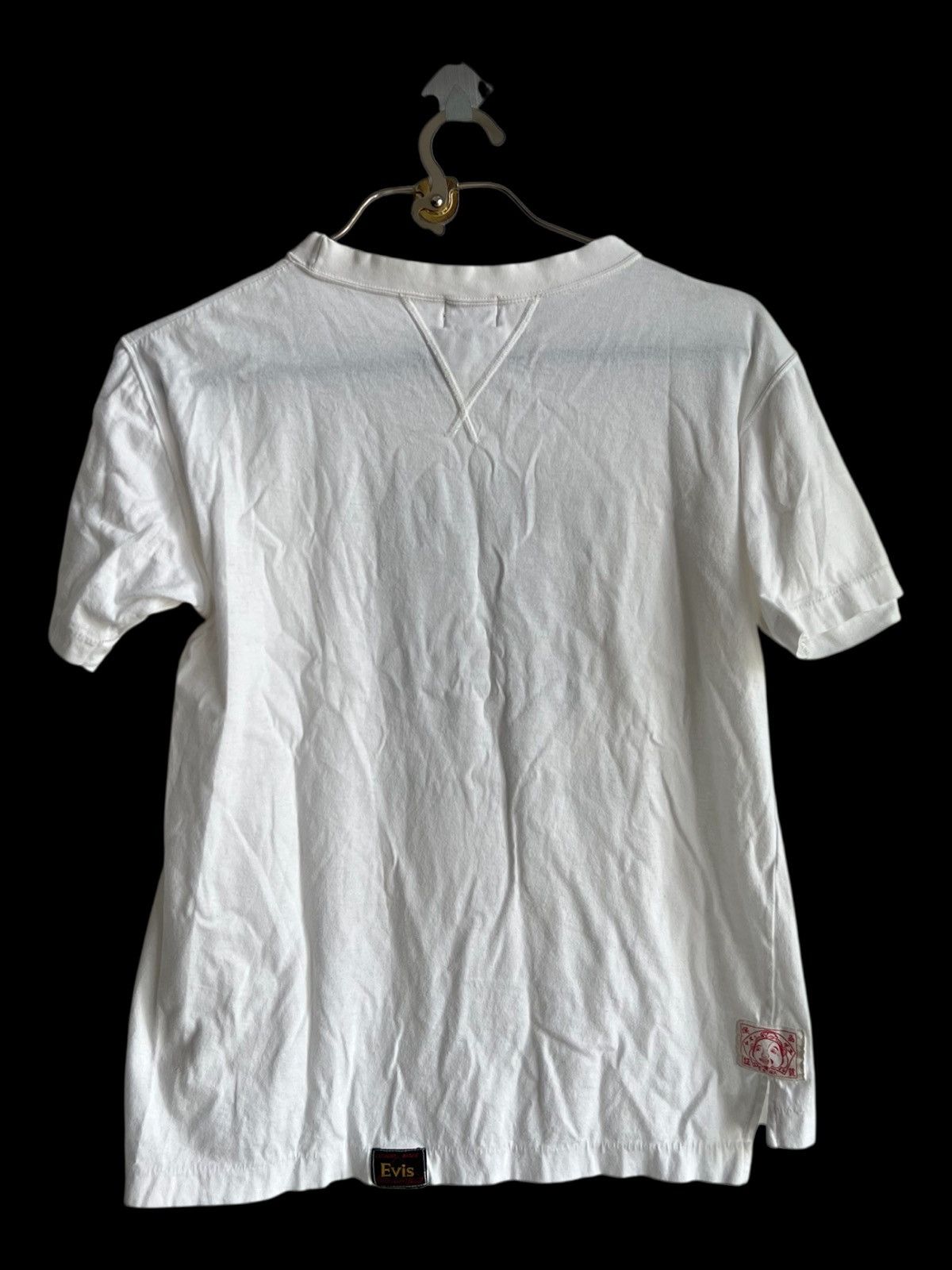 Evisu 1990s Evis Daicock Seagull Logo Double V Cropped Tee Shirt Size US S / EU 44-46 / 1 - 2 Thumbnail