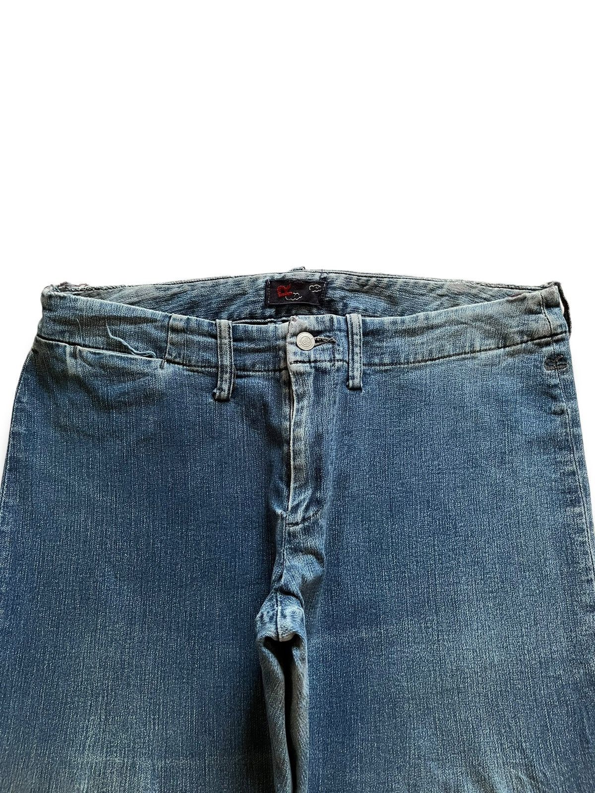 45rpm × Japanese Brand Vintage Japanese 45Rpm Bootcut Rip Blue Wash Jeans Size US 30 / EU 46 - 4 Thumbnail